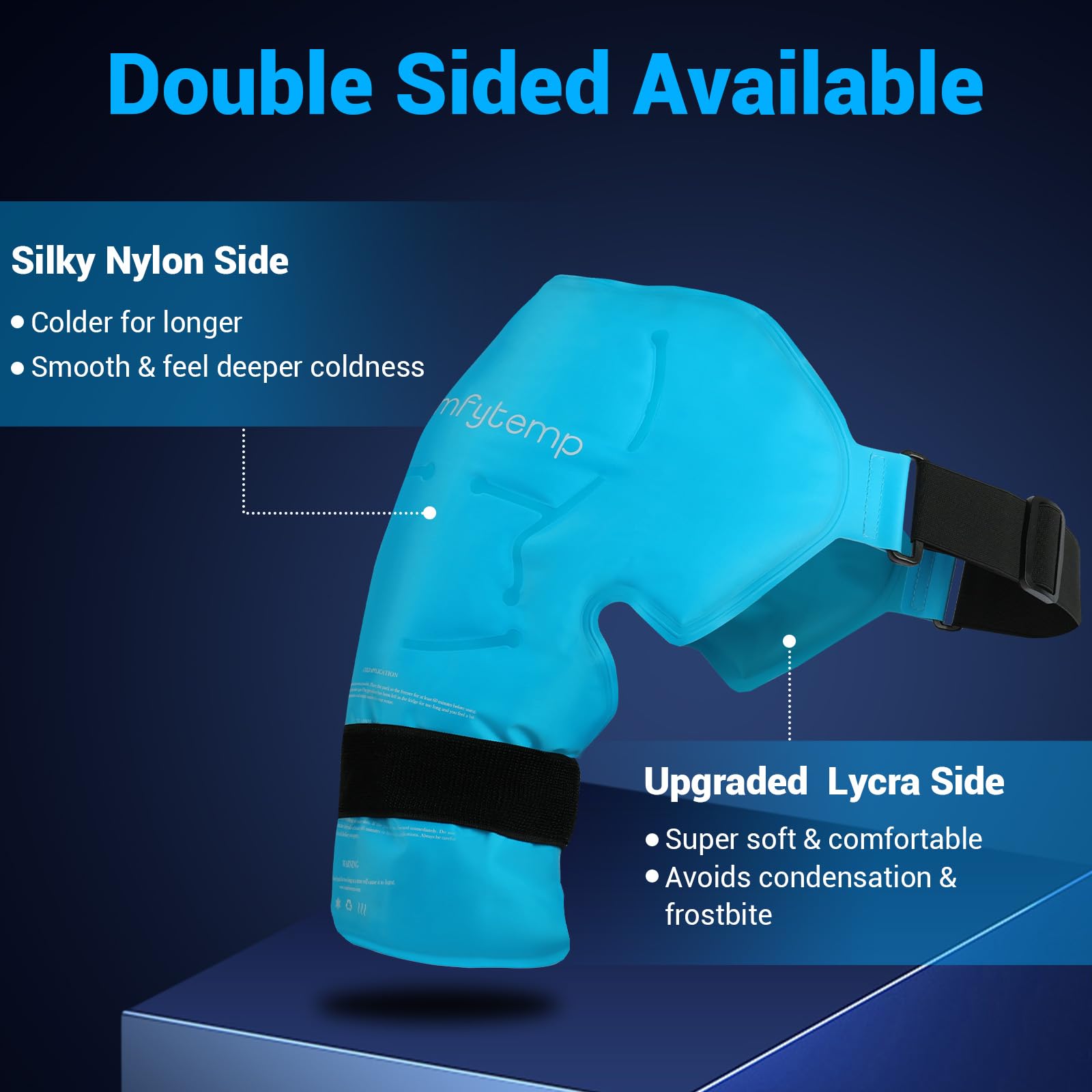 Comfytemp Shoulder Ice Pack Rotator Cuff Cold Therapy, Reusable Shoulder Wrap Large Gel Ice Packs For Injuries, Hot Cold Compres