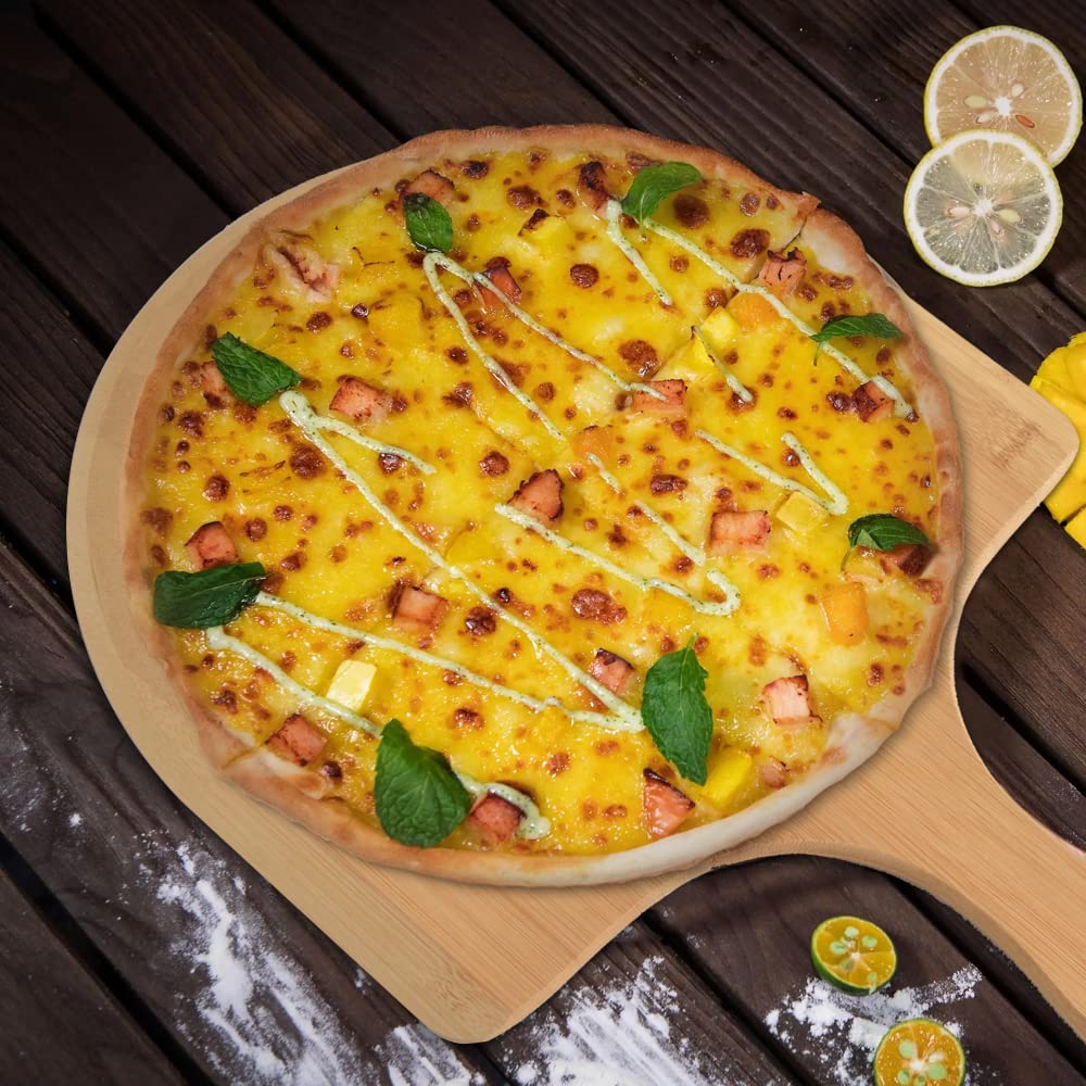 Homedge Pizza Stone Set, Heavy Duty Round Cordierite Baking Stone For Bread, Pizza, Thermal Shock Resistant Cooking Stone With B