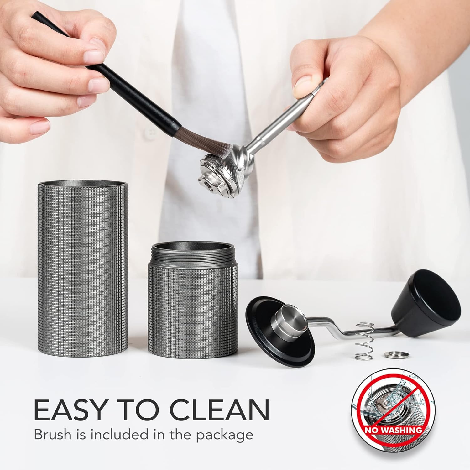 TIMEMORE Chestnut C2 Manual Coffee Grinder Capacity 25g with CNC Stainless Steel Conical Burr - Internal Adjustable Setting Double Bearing Positioning French Press Coffee for Hand Grinder Gift