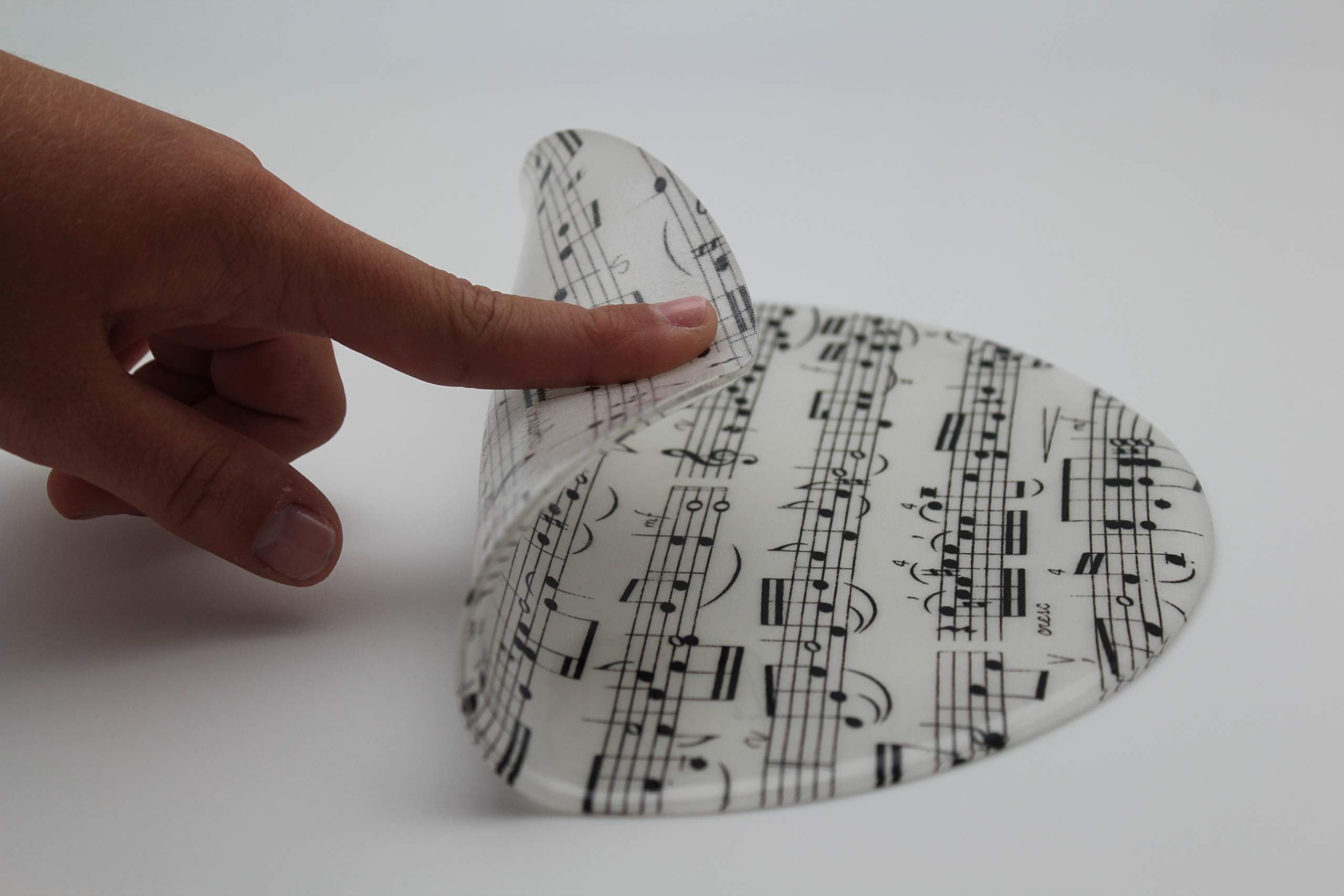 Andreas Silicone Music Notes Non-Slip 8'' Trivet/Pot Holder/Hot Pad, 100% Cotton, Dishwasher Safe, Hot Dishes, Protect Hair Iron