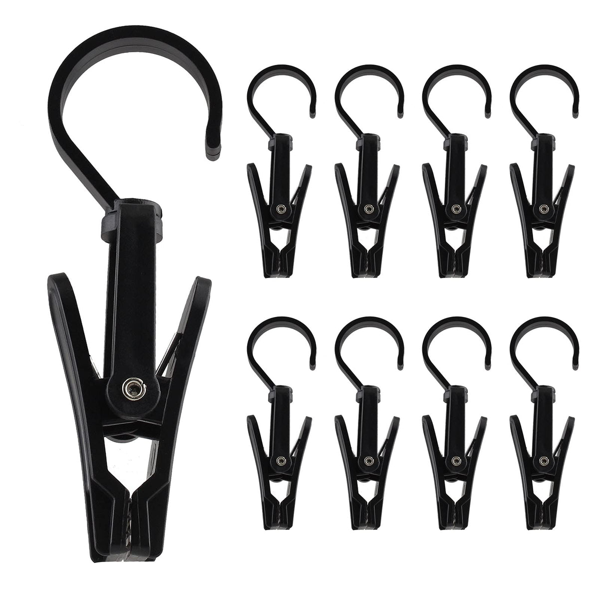 Jiozermi 20 Pcs Laundry Hooks Clip, Plastic Clothes Pins, Super Strong Hanger Clips, Swivel Hooks Clip For Clothing Store Home O