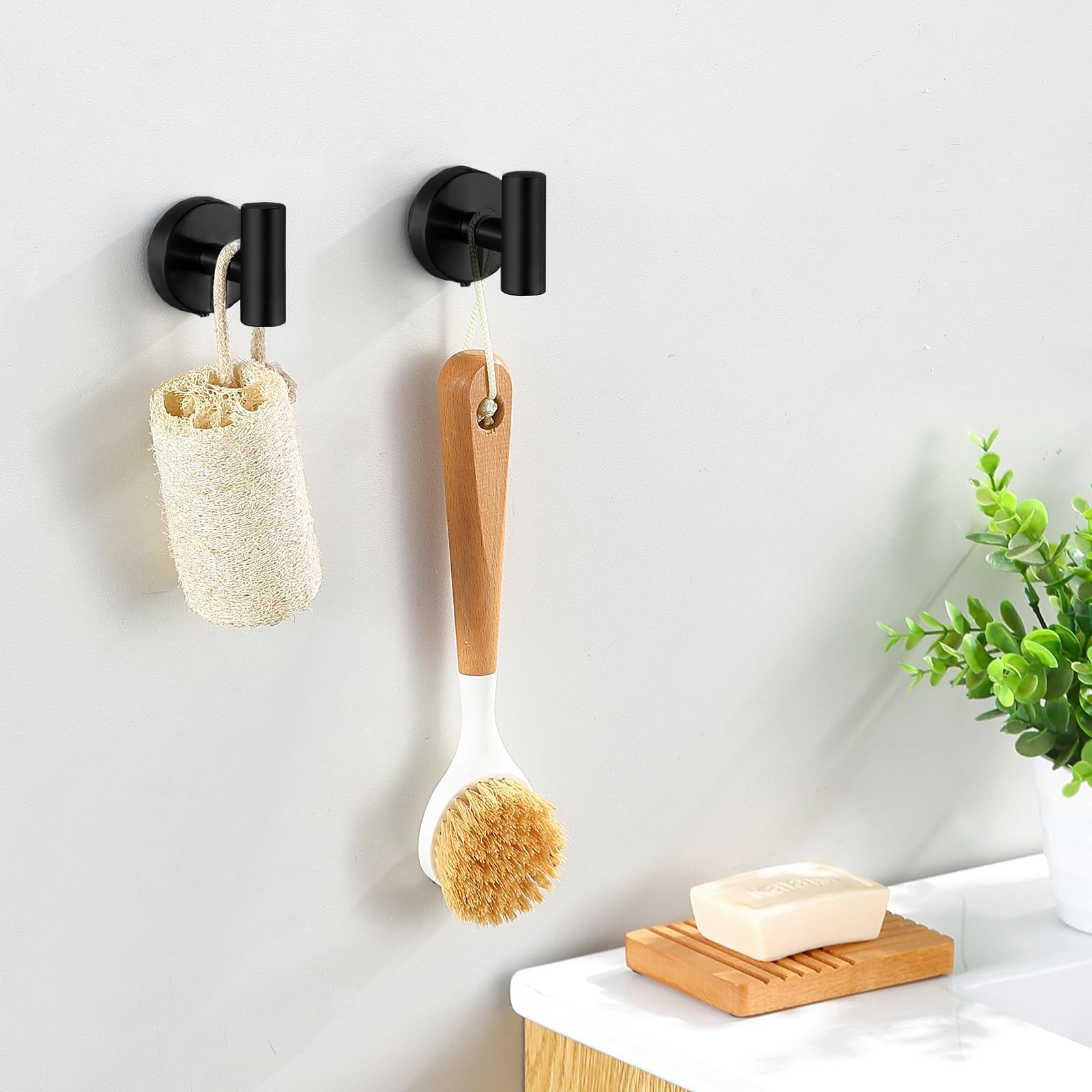 Bathroom Hardware Towel Bar Set - Matte Black Bathroom Accessories Set - Including 16'' Hand Towel Bars - Toilet Paper Holders -