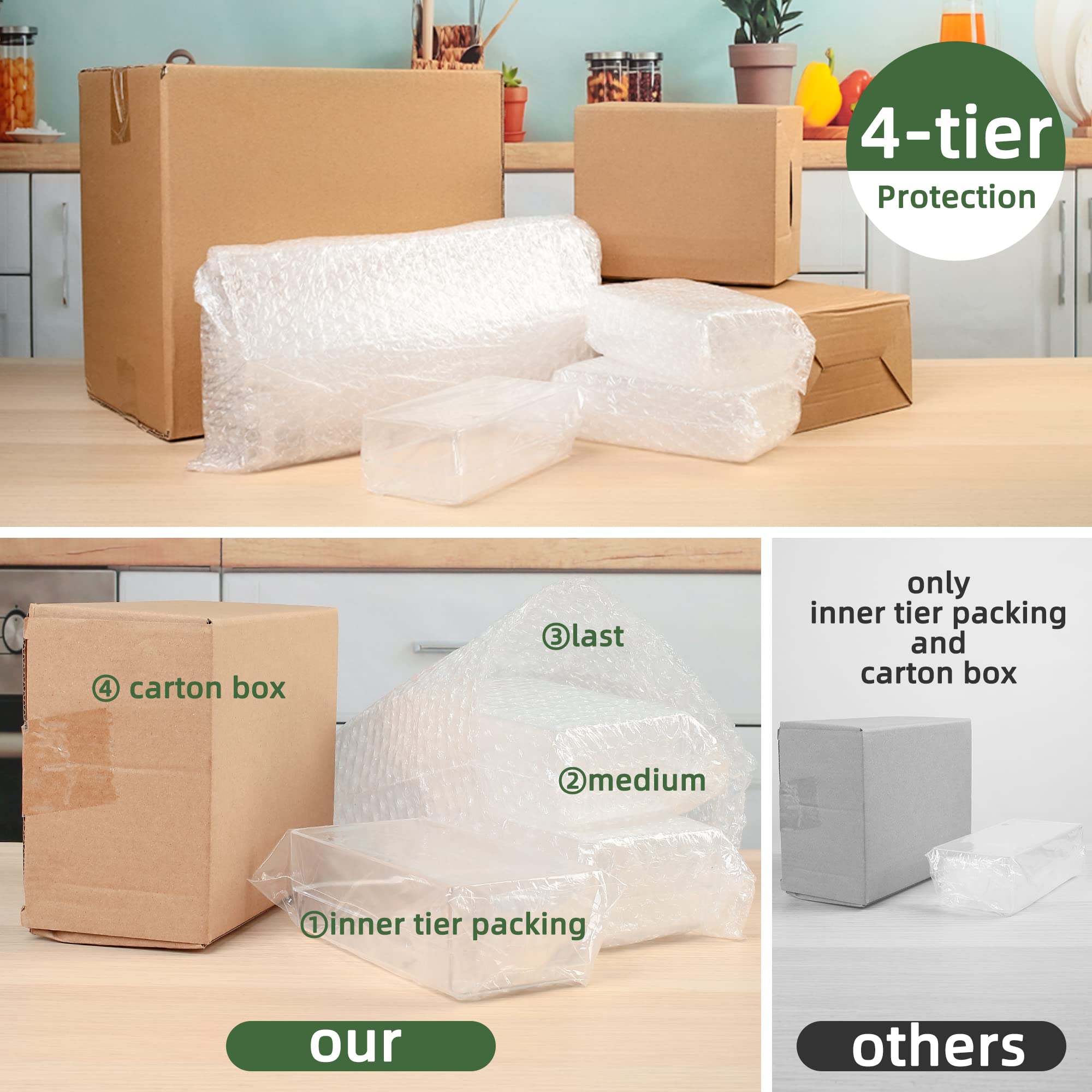 LotFancy Clear Drawer Organizers, 12    x 3    x 2   , Set of 3, Drawer Organizer Trays for Desk, Plastic Storage Bins for Bathr
