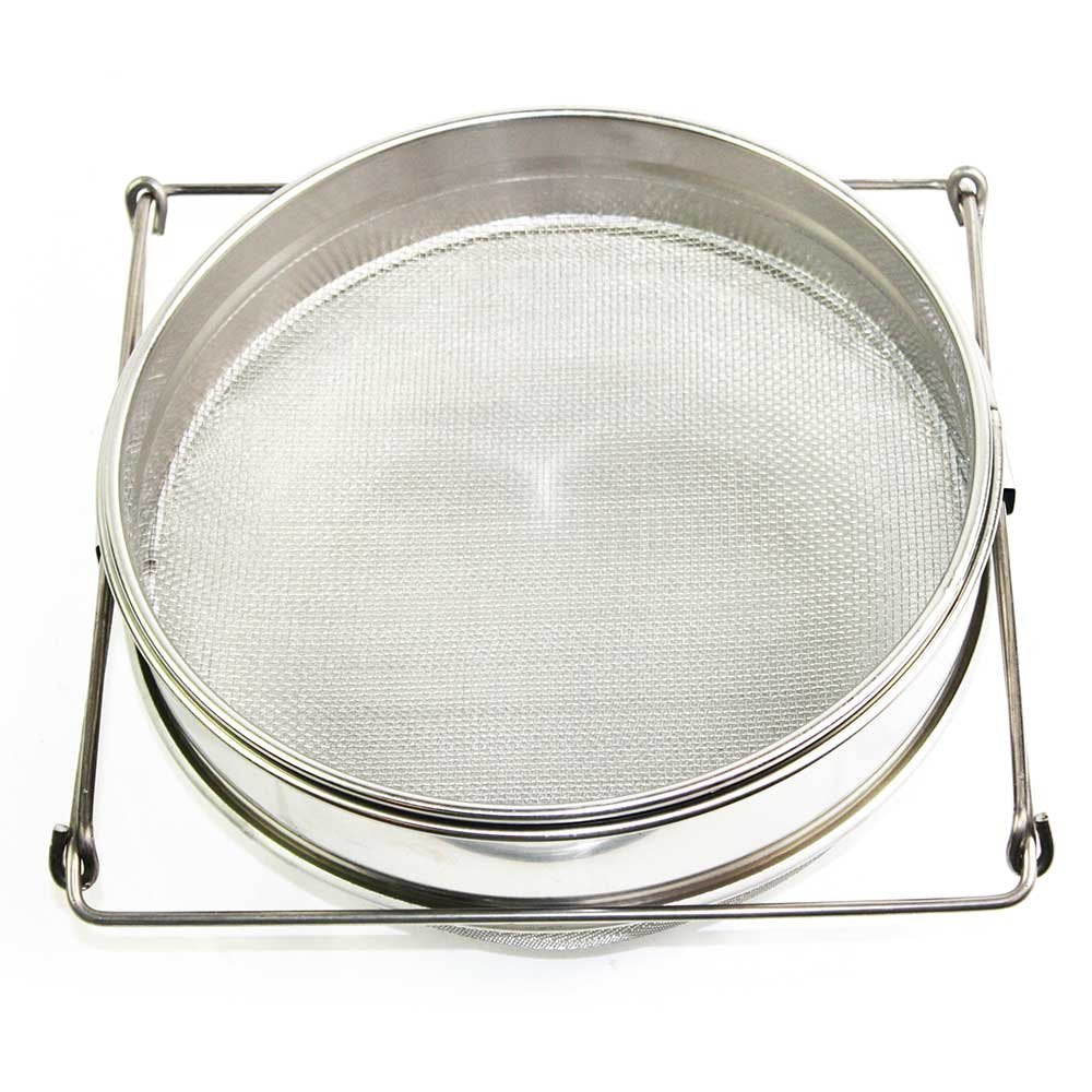 Goodland Bee Supply Food Grade 304 Double Sieve Stainless Steel Bucket Top Honey Strainer, Filter For Honey Processing/Extractio
