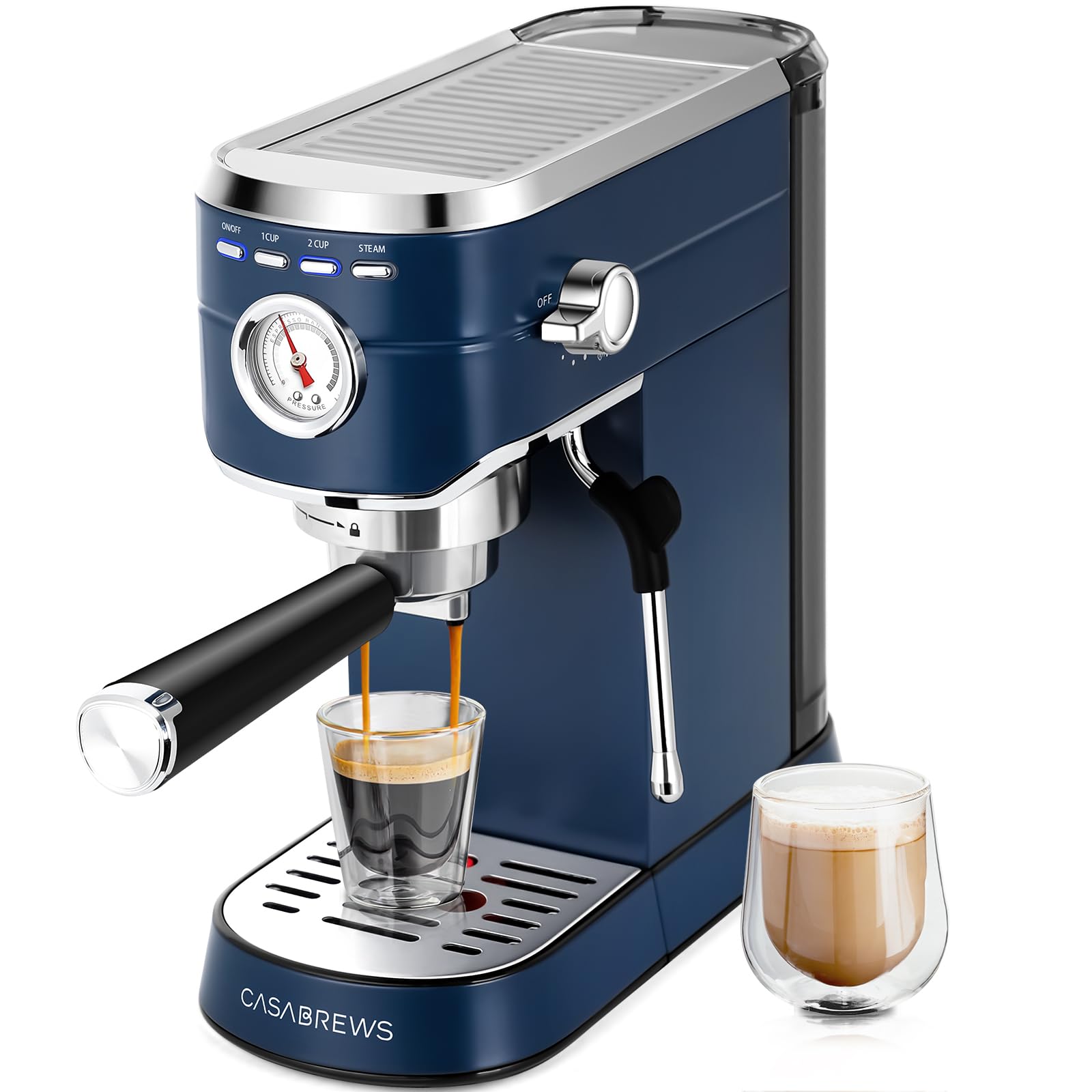 Casabrews Espresso Machine 20 Bar, Professional Espresso Maker With Milk Frother Steam Wand, Espresso Coffee Machine With 34Oz R