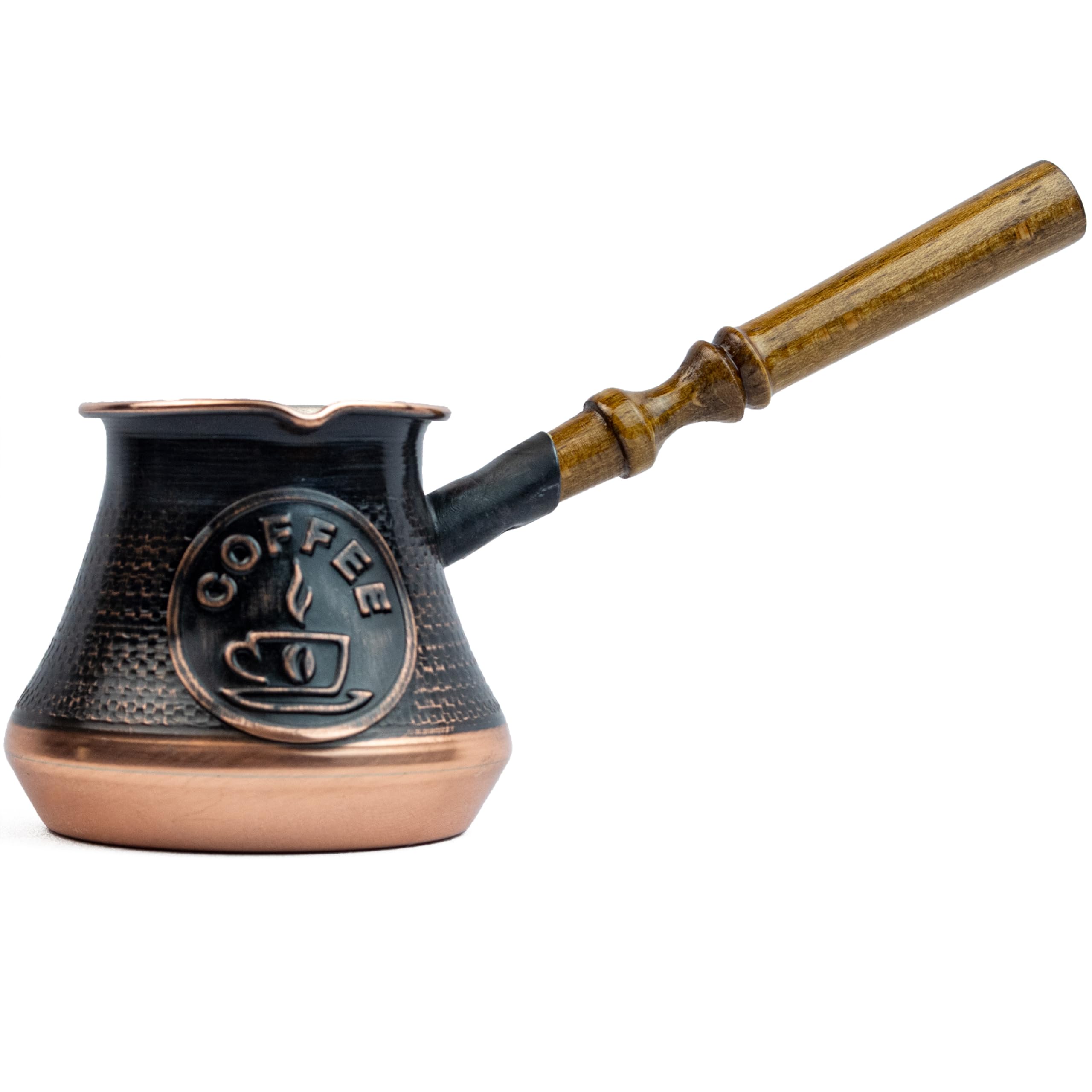 Handmade Coffee Pot Maker 7 Fl Oz Copper Armenian Jazva Ararat Turkish Arabic Greek Cezve Jezve Ibrik Turka Jazzve Jazve Wooden