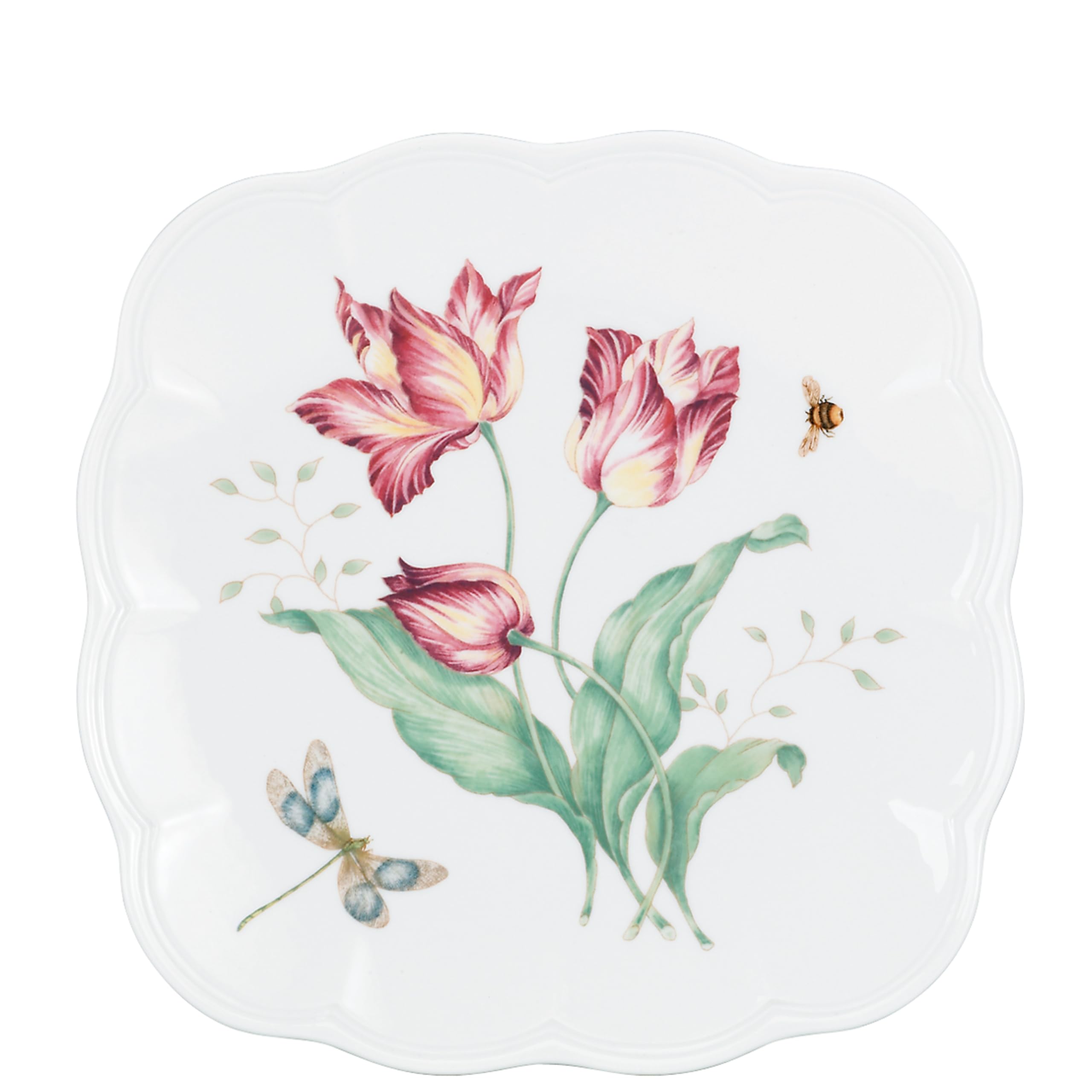Lenox 788578 Butterfly Meadow Accent Plate, Multicolor, 1 Count (Pack Of 1),White