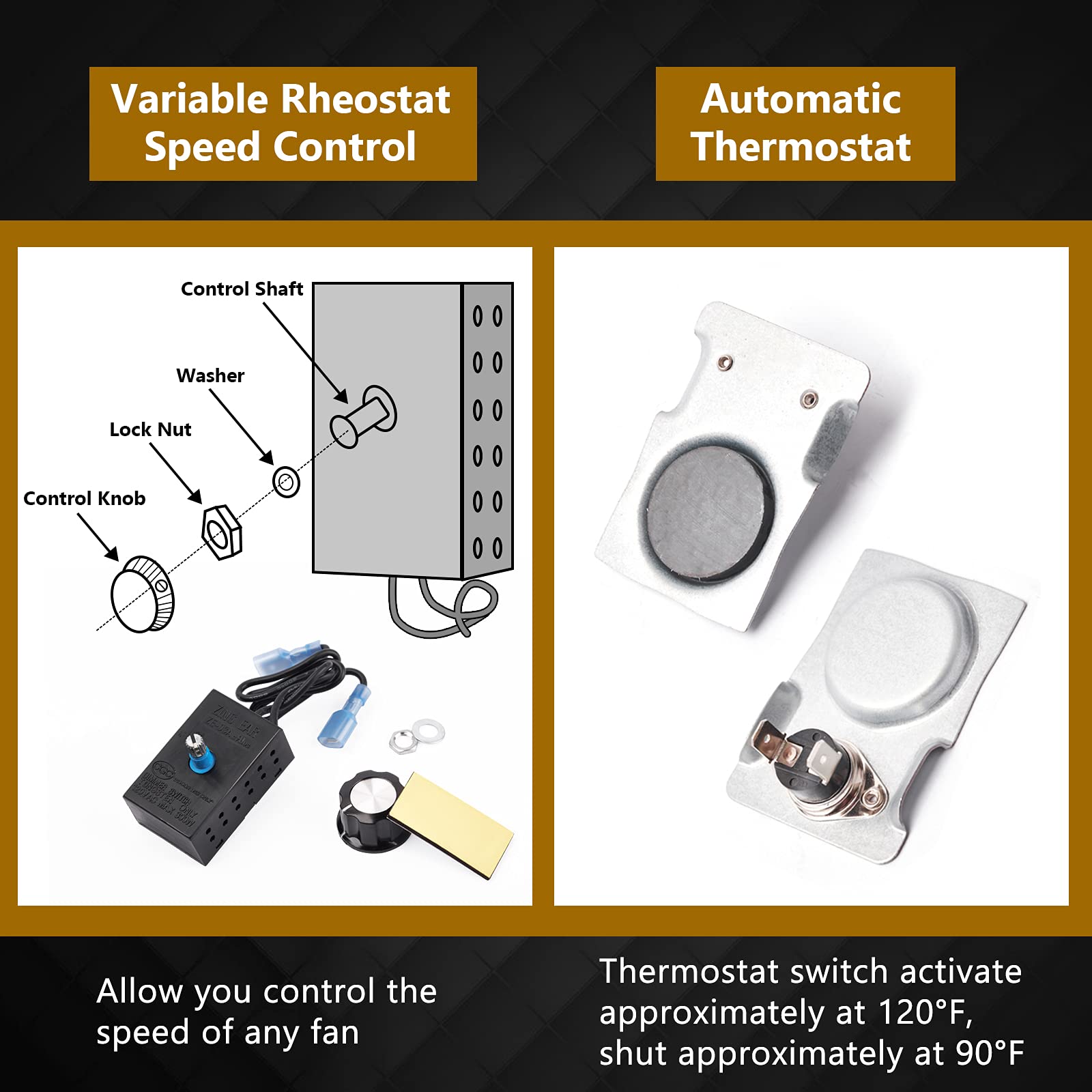 Criditpid BLOT BLOTMC Fireplace Blower Kit for Monessen, Majestic, Martin, Vermont Castings, Fireplace Blower Fan Replacement fo