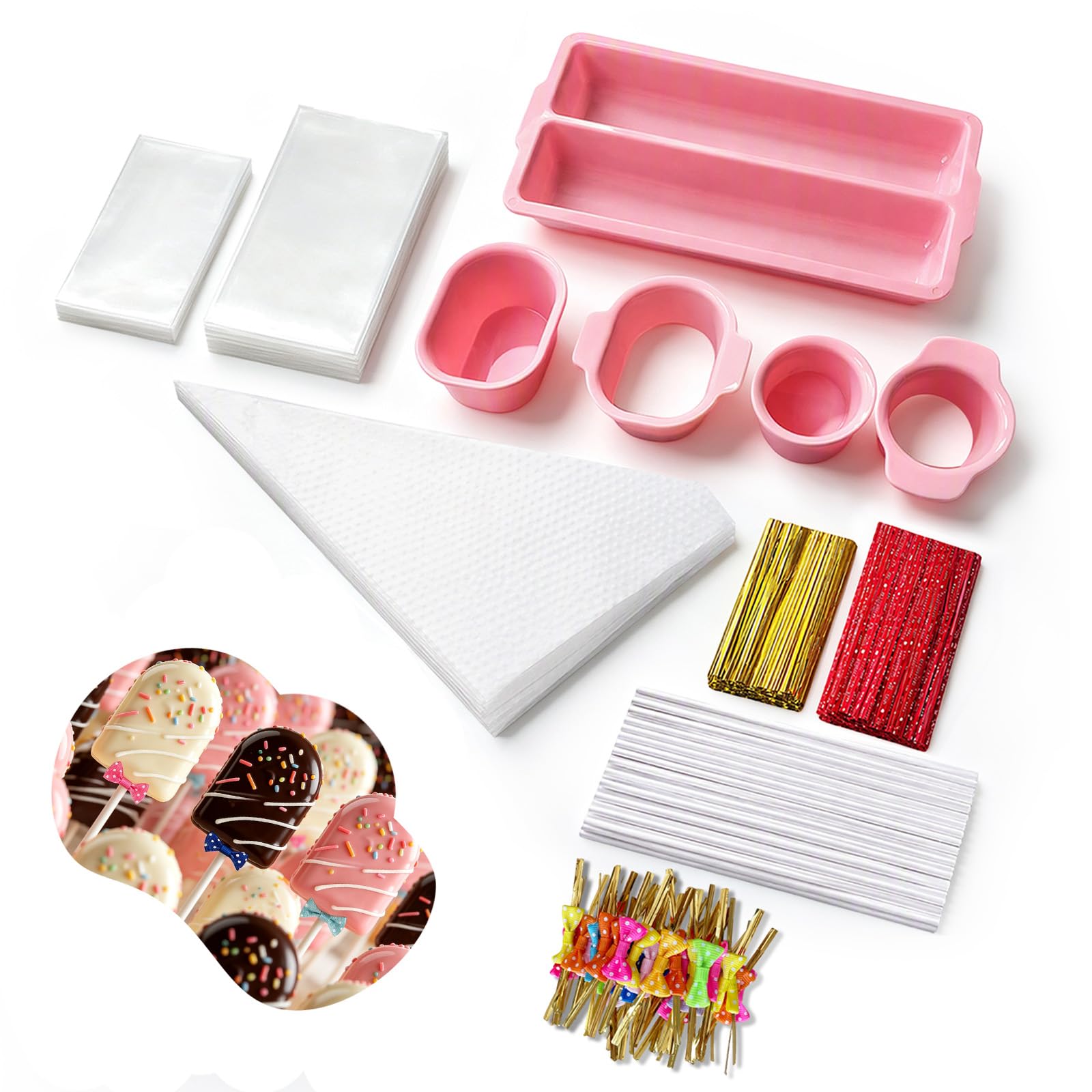 Spiryou 803PCS Cake Pop Mold Set with 2 Shapes Cutter and Double Tray