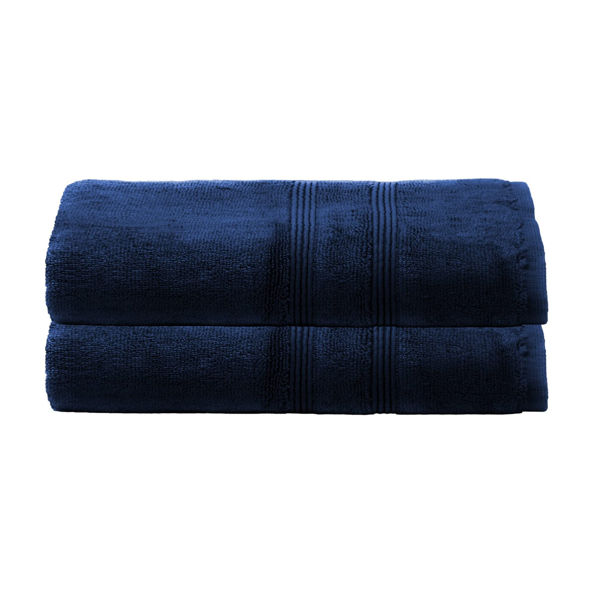 Mosobam 700 Gsm Hotel Luxury Hand Towels 16X30, Set Of 2, Navy Blue, Turkish Hand Towels, Viscose Made From Bamboo - Turkish Cot