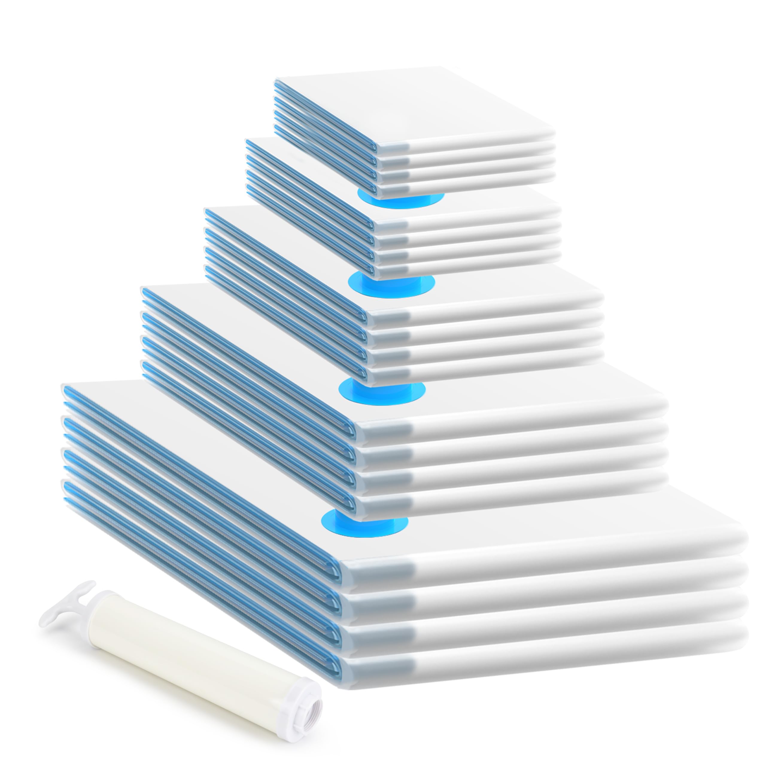 Yssoa Vacuum Storage Bags, 20-Pack Space Saver Vacuum Storage Bags, Vacuum Seal Bags For Clothing, Clothes, Comforters And Blank