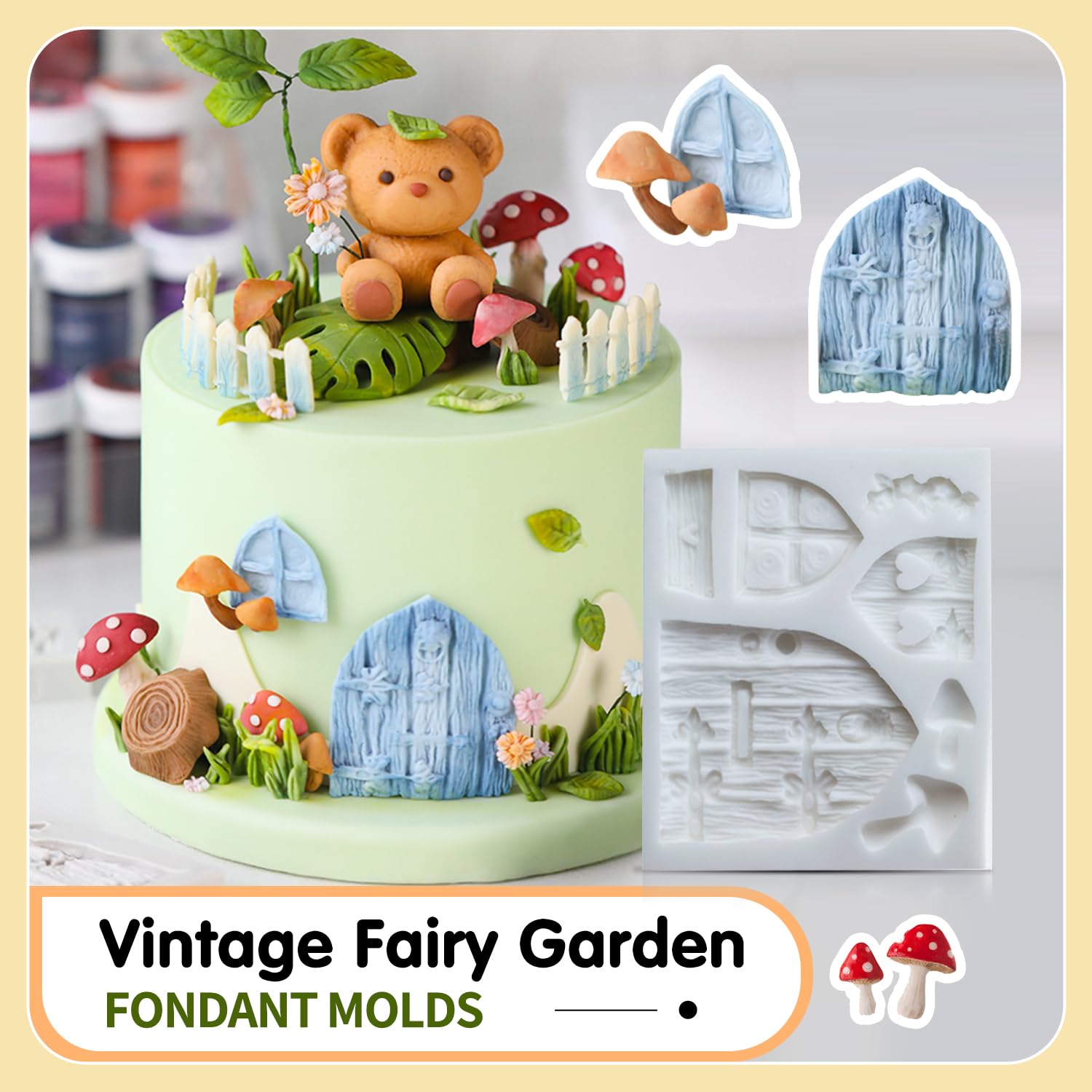 Sk 3D Fairy House Christmas Silicone Fondant Mold Cake Decorating Pastry Gumpaste Tool
