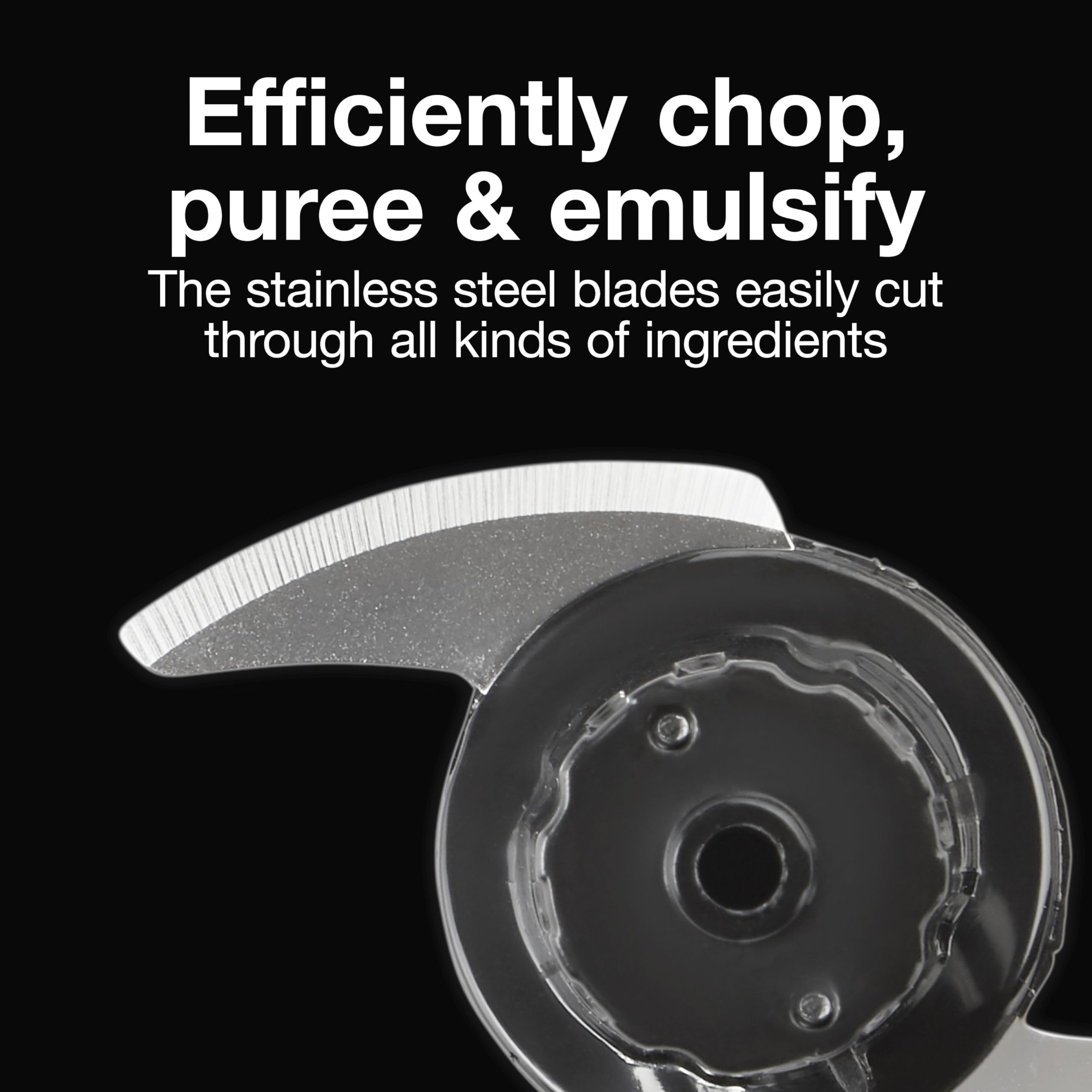 Proctor Silex Durable Electric Vegetable Chopper & Mini Food Processor for Chopping, Puree & Emulsify, 1.5 cups, Black