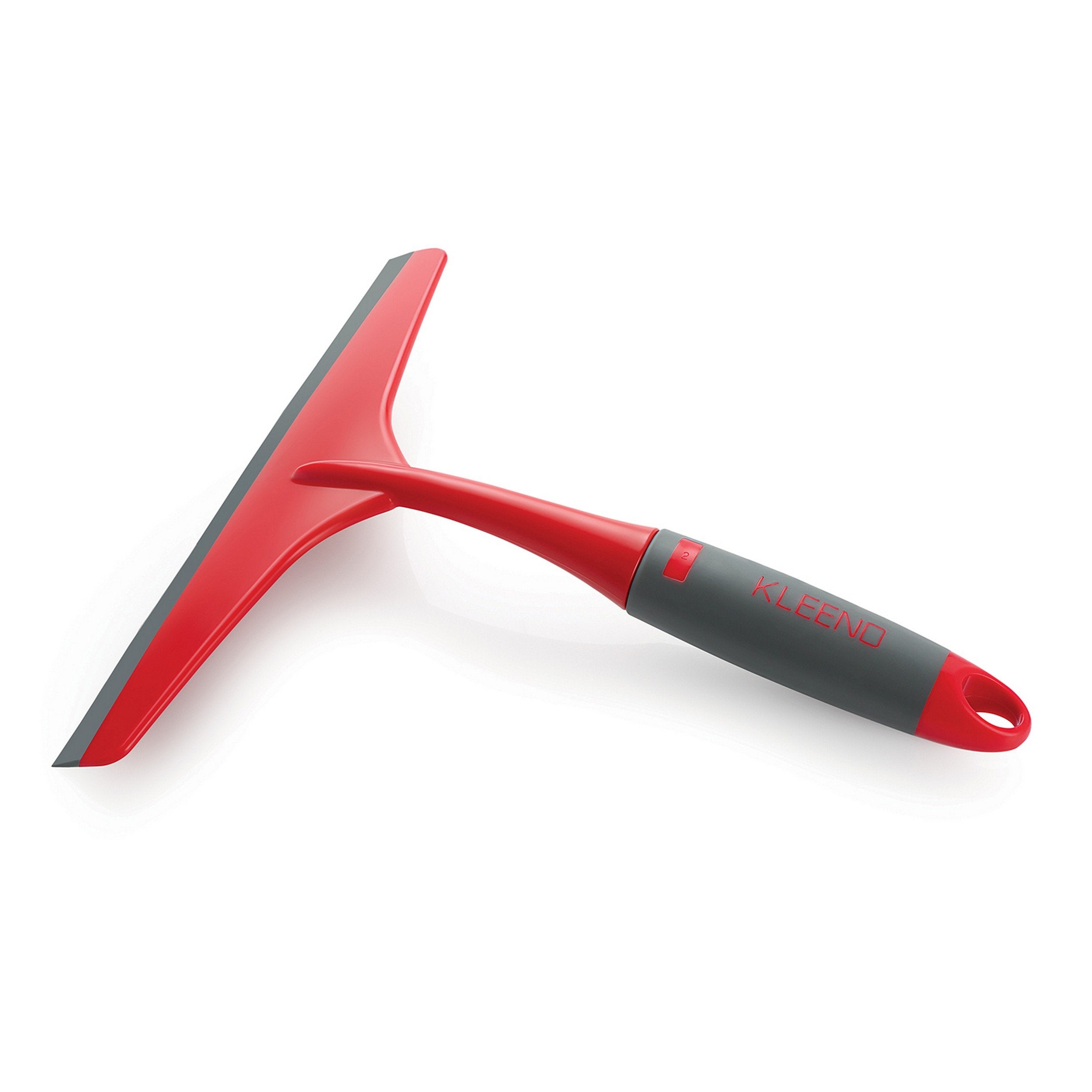Kleeno Cello Angular Toilet Brush with Storage (Red and Grey) & Kleeno Kitchen Platform and Glass Plastic Wiper (Red and Grey) C