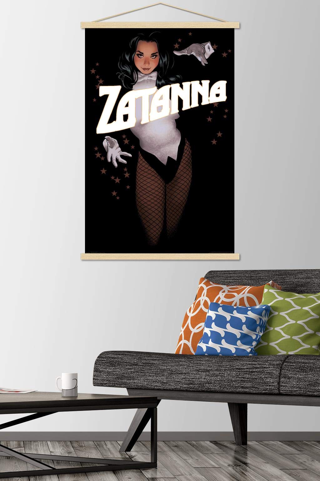 Trends International Dc Comics - Zantanna - Alex Ross Portrait Wall Poster, 22.375'' X 34'', Print And Beechwood Hanger Bundle