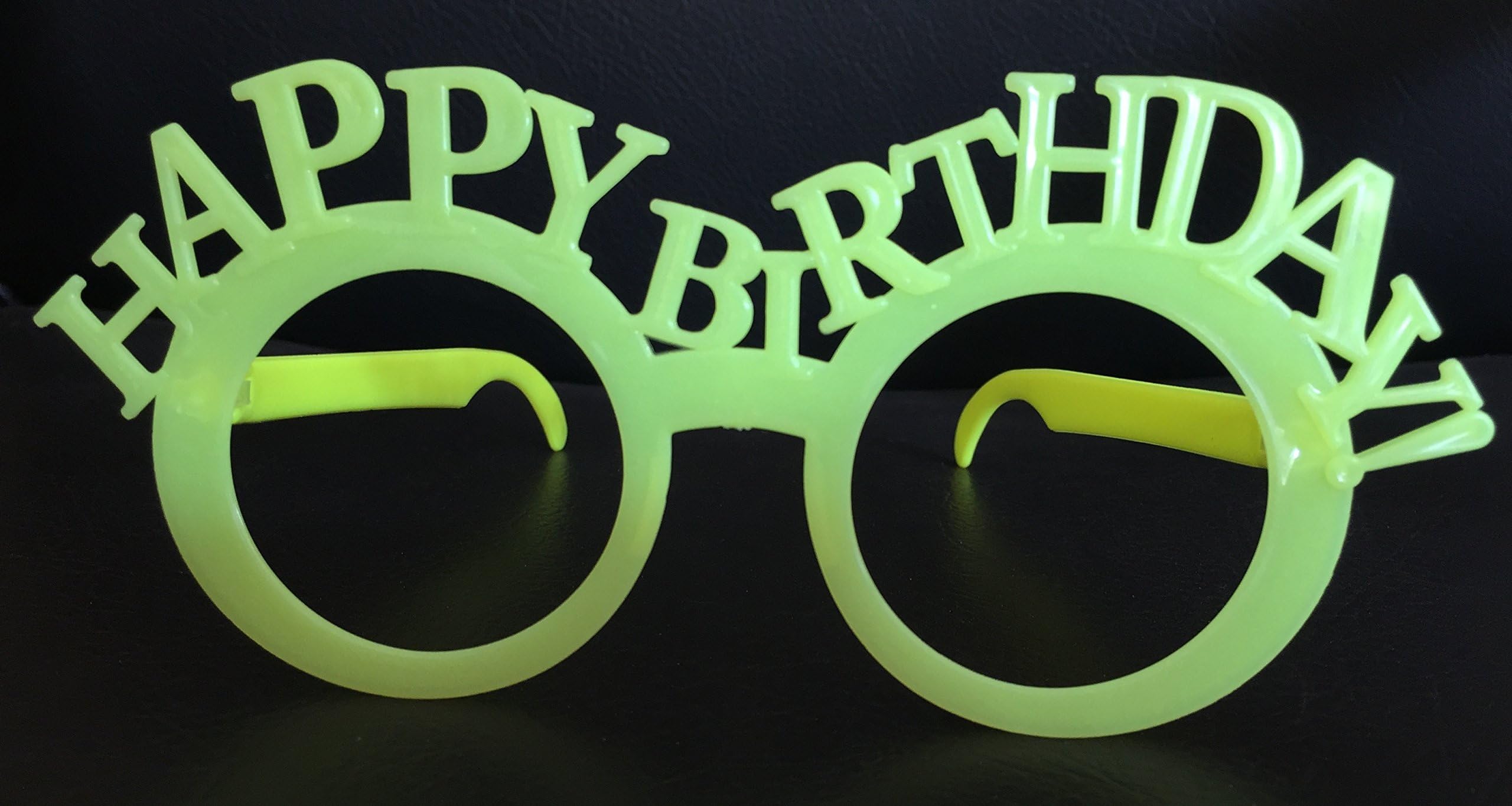 CHASHIBA (Pack of 12 Neon Birthday Shape Eyeglasses Shades Specs Goggles for Kids Birthday Nightclub Adults Fun Party Photo Boot