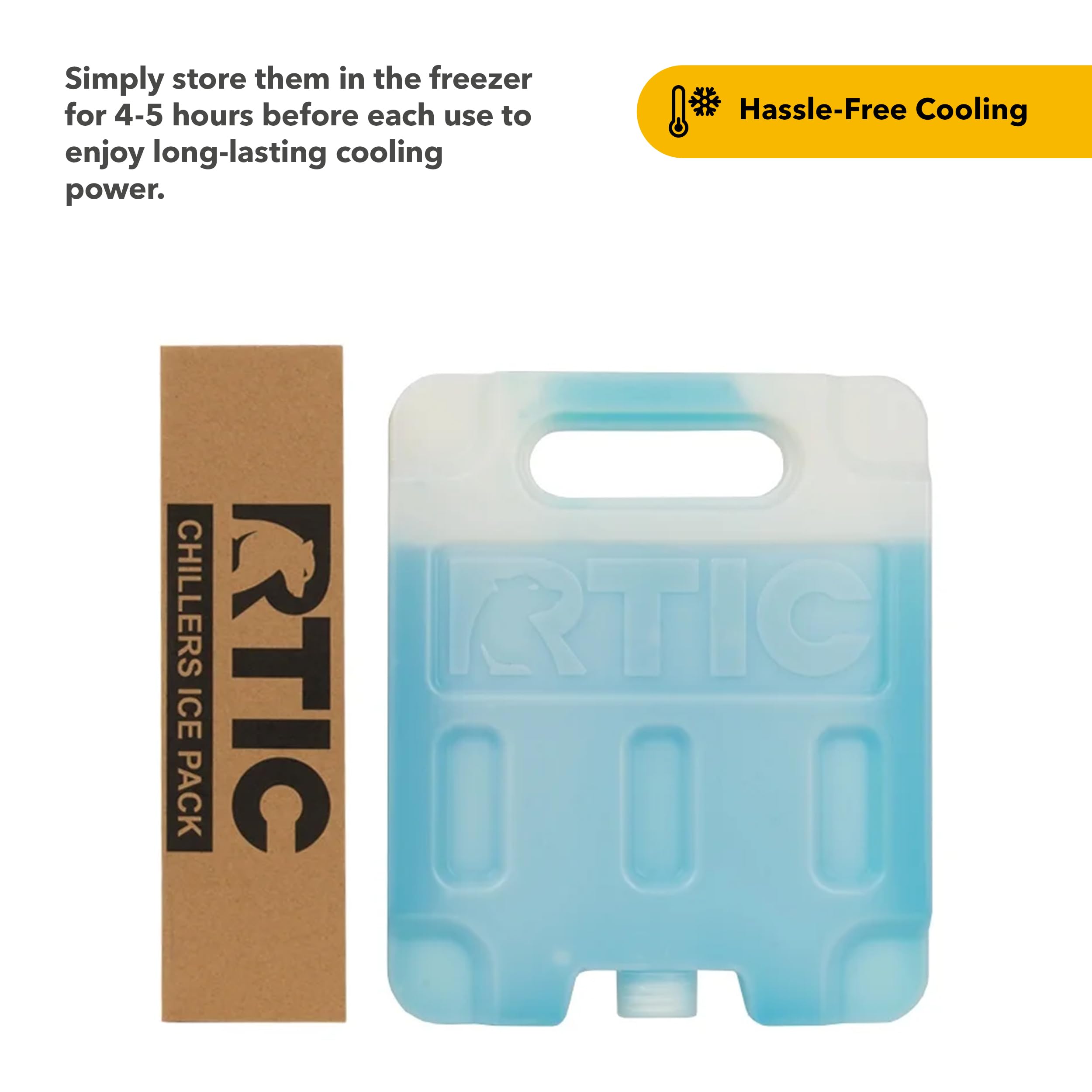 Rtic Refreezable Reusable Cooler Ice Packs Cold Ice Chest Pack Long-Lasting With Break-Resistant Design, For Food And Drink, Per
