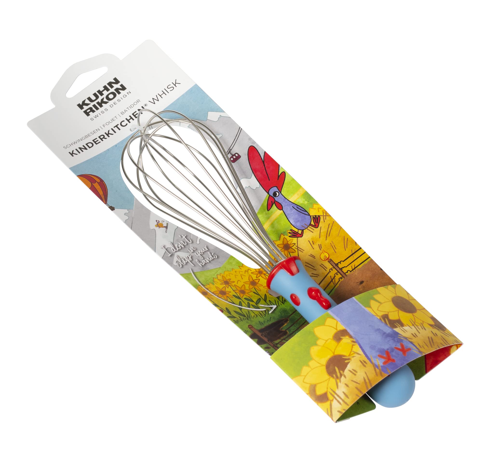 Kuhn Rikon Kinderkitchen Kids Mixing Set | Pig Mixing Bowl, Rooster Whisk & Goose Stirring Spoon | Child-Friendly Kitchen Tools