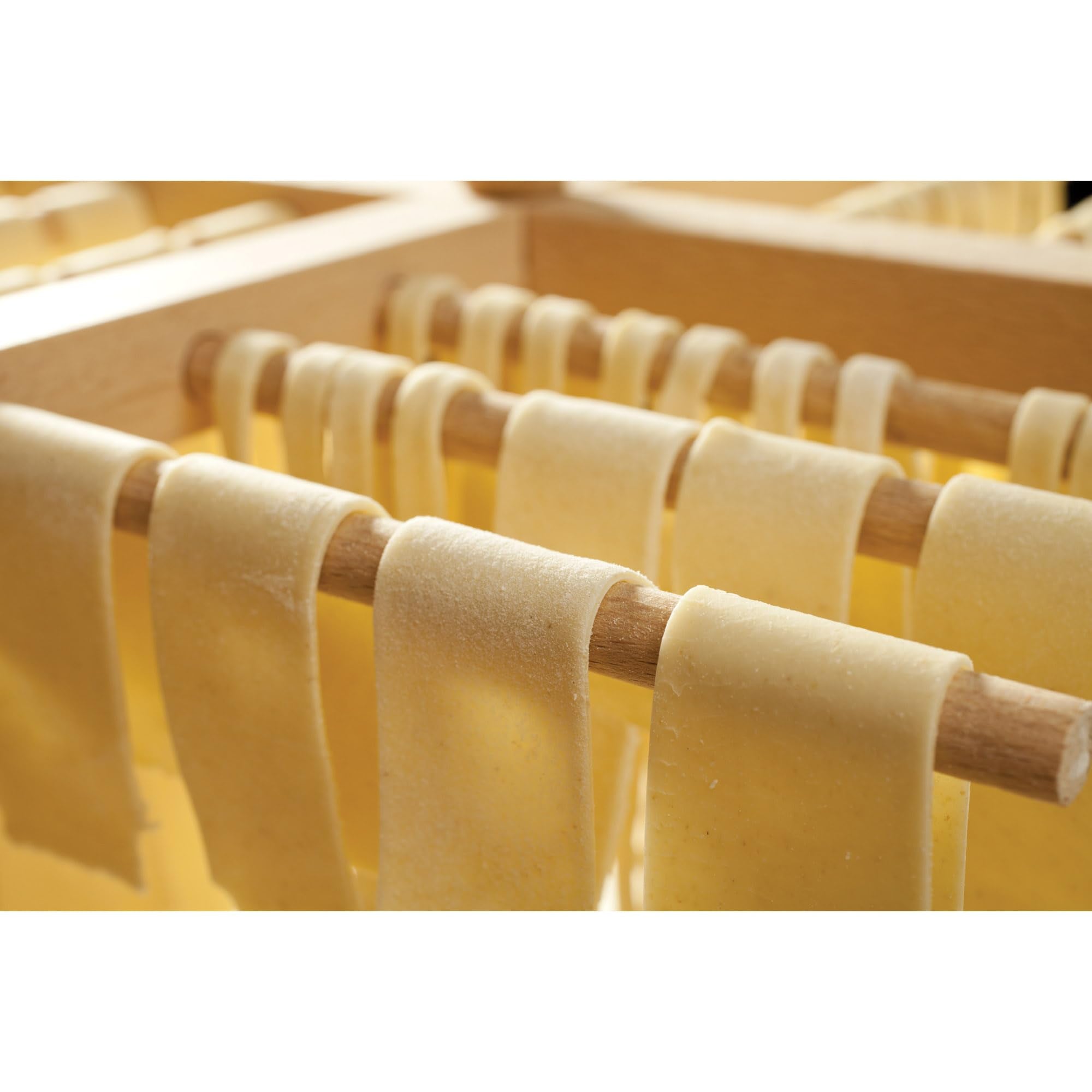 Fantes Collapsible Pasta And Noodle Drying Rack, Made In Italy, Natural Beechwood, 13.375 X 11.5-Inches, The Italian Market Orig