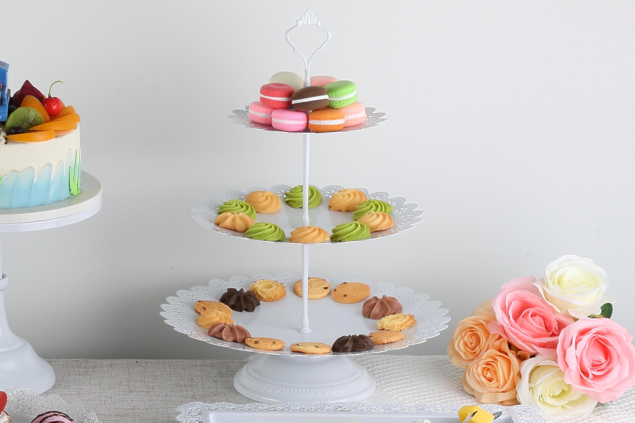 6 Pcs Metal Cake Stand Sets For Dessert Table, Cake Pop Stand Set & Dessert Table Trays & Tiered Cupcake Holder Perfect Display