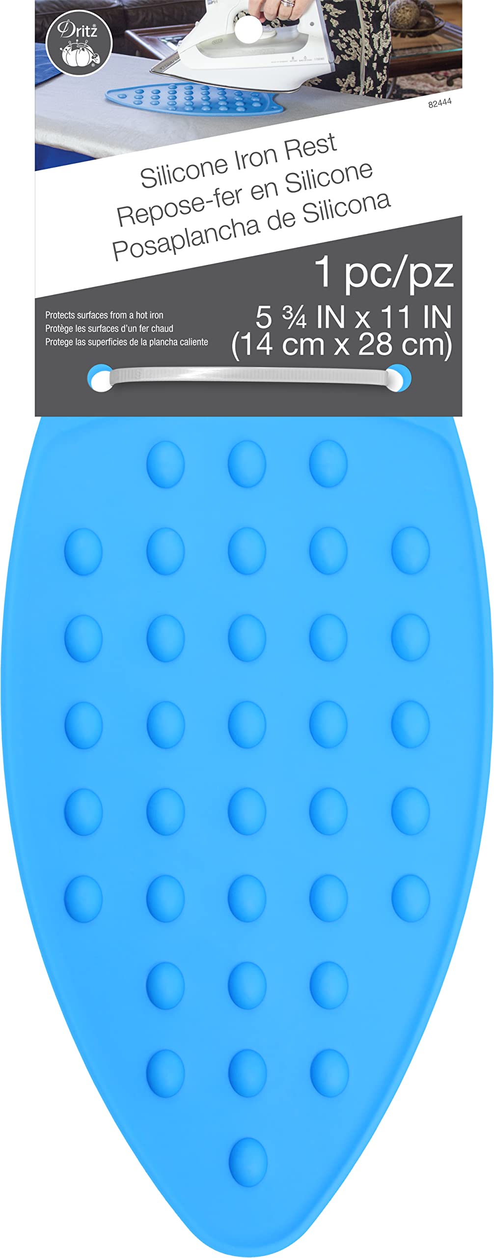 Dritz Clothing Care 82444 Silicone Iron Rest , Blue, 5-3/4'' X 11'' (14.6 Cm X 27.9 Cm)