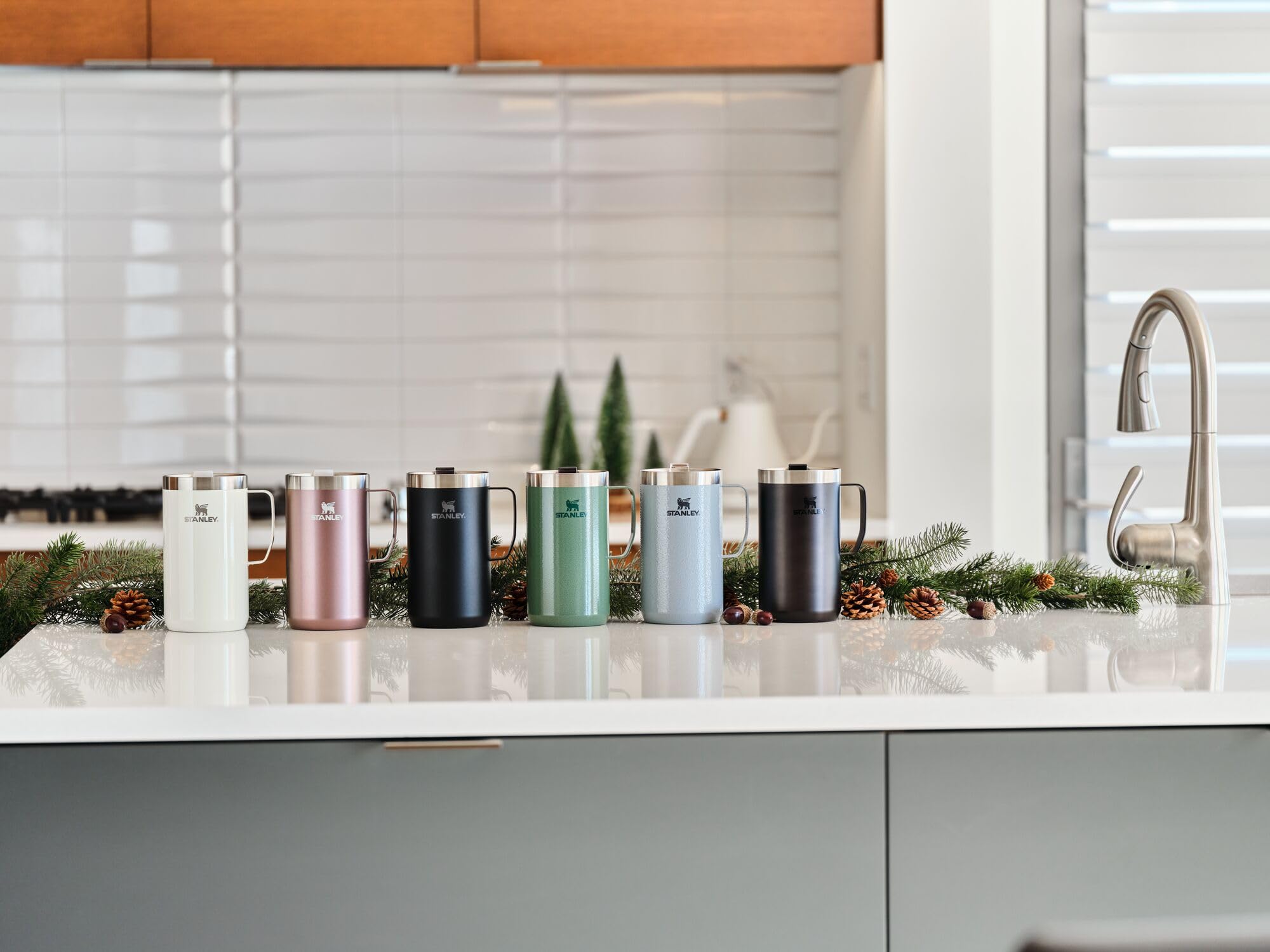 Stanley Stay Hot Camp Mug - Durable 18/8 Stainless Steel Insulated Mug - Splash-Free Tritan Drink-Thru Lid - 24 Oz - Ash 2.0