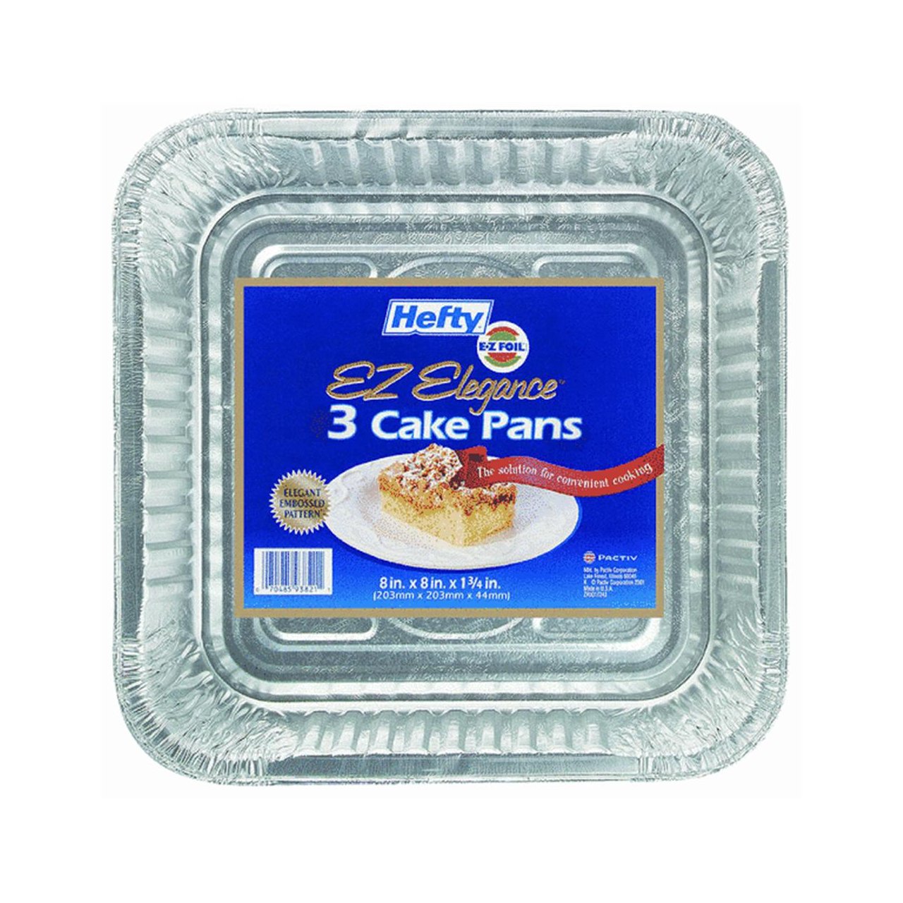 E-Z Foil 93821 Square Cake Pan With Aluminum Foil (Pack Of 12 X 3)