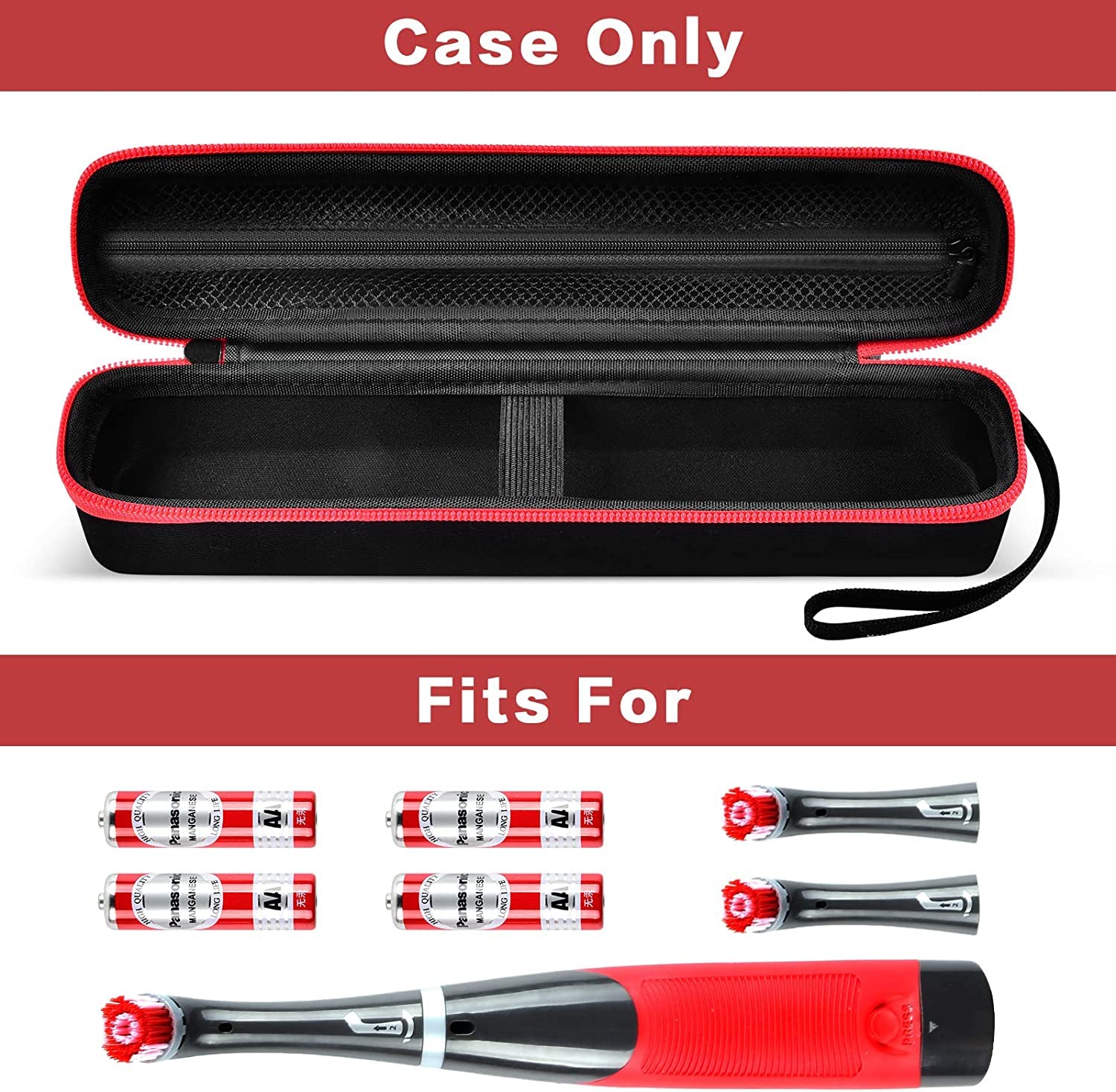 Case Compatible With Rubbermaid Reveal Cordless Battery Power Scrubber Home Kit, Holder For Scrub Brush Cleaner For Grout/Tile/B