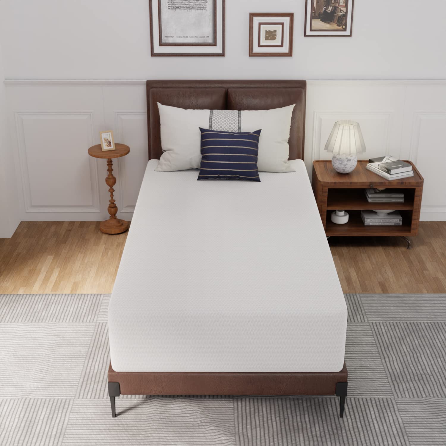 12 Inch Green Tea Memory Foam Mattress Bed-in-a-Box Medium Firm Mattress CertiPUR-US Certified Breathable Bed Mattress for Cooler Sleep Supportive & Pressure Relief Twin