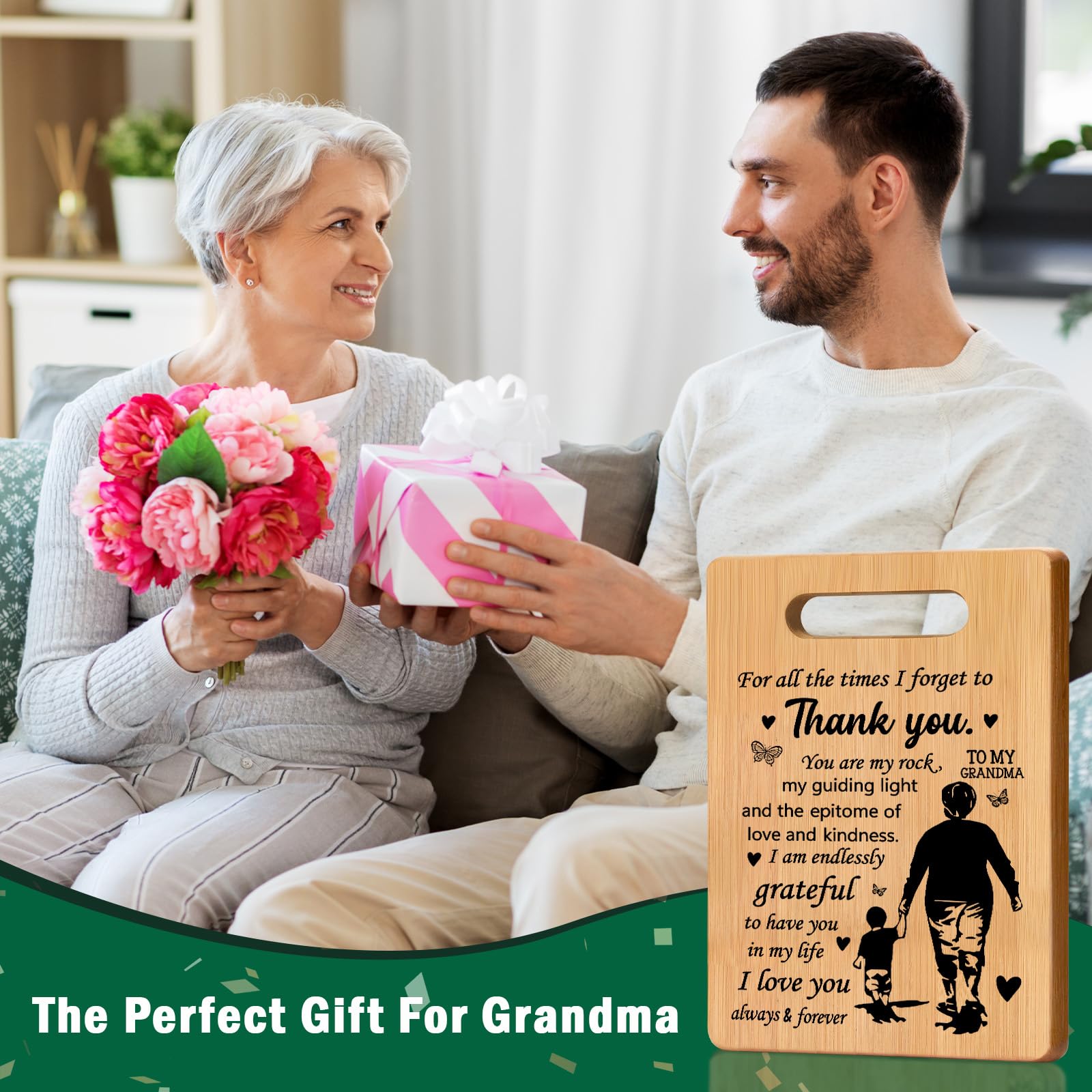 Grandma Gifts from Grandson, Birthday Gifts for Grandma from Grandson, Mothers Day Gifts for Grandma, Thank You Gifts Christmas