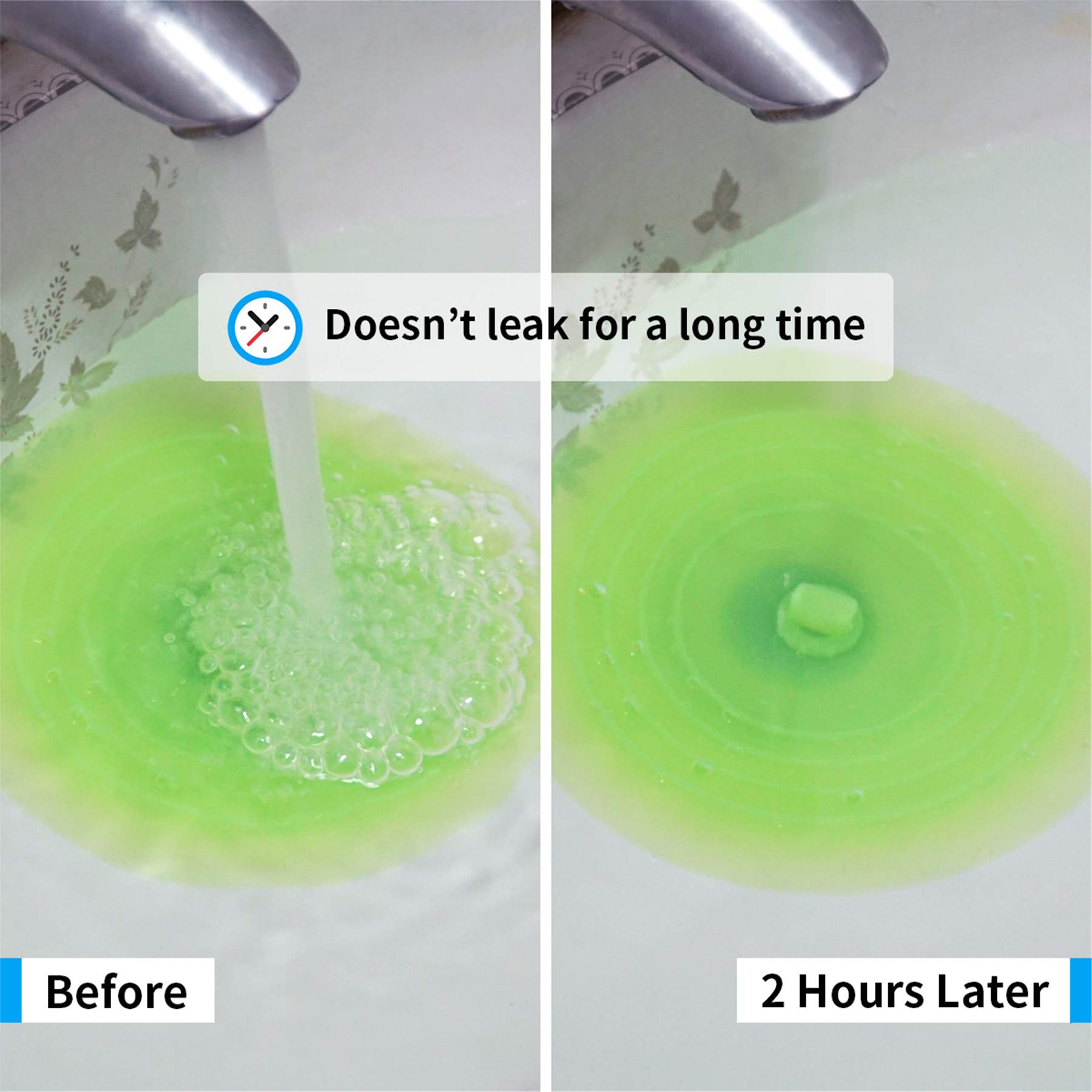 tifanso Silicone Tub Stopper Recyclable Bathtub Drain Stopper Upgraded Drain Plug Cover for Bathrooms and Laundries Kitchen Universal Use 6 inches (Jelly Green)