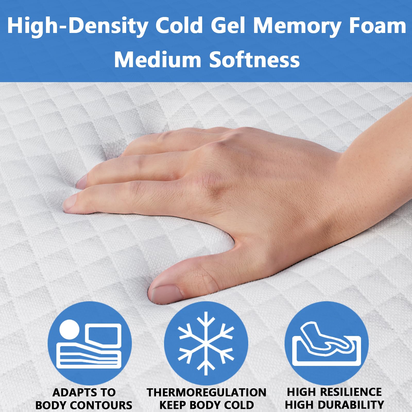 Rhyme Source 4.5 Inch Cold Gel Memory Foam Sofa Bed Mattress Replacement For Sleeper Sofa And Couch Beds Queen Size Sofa Certipu