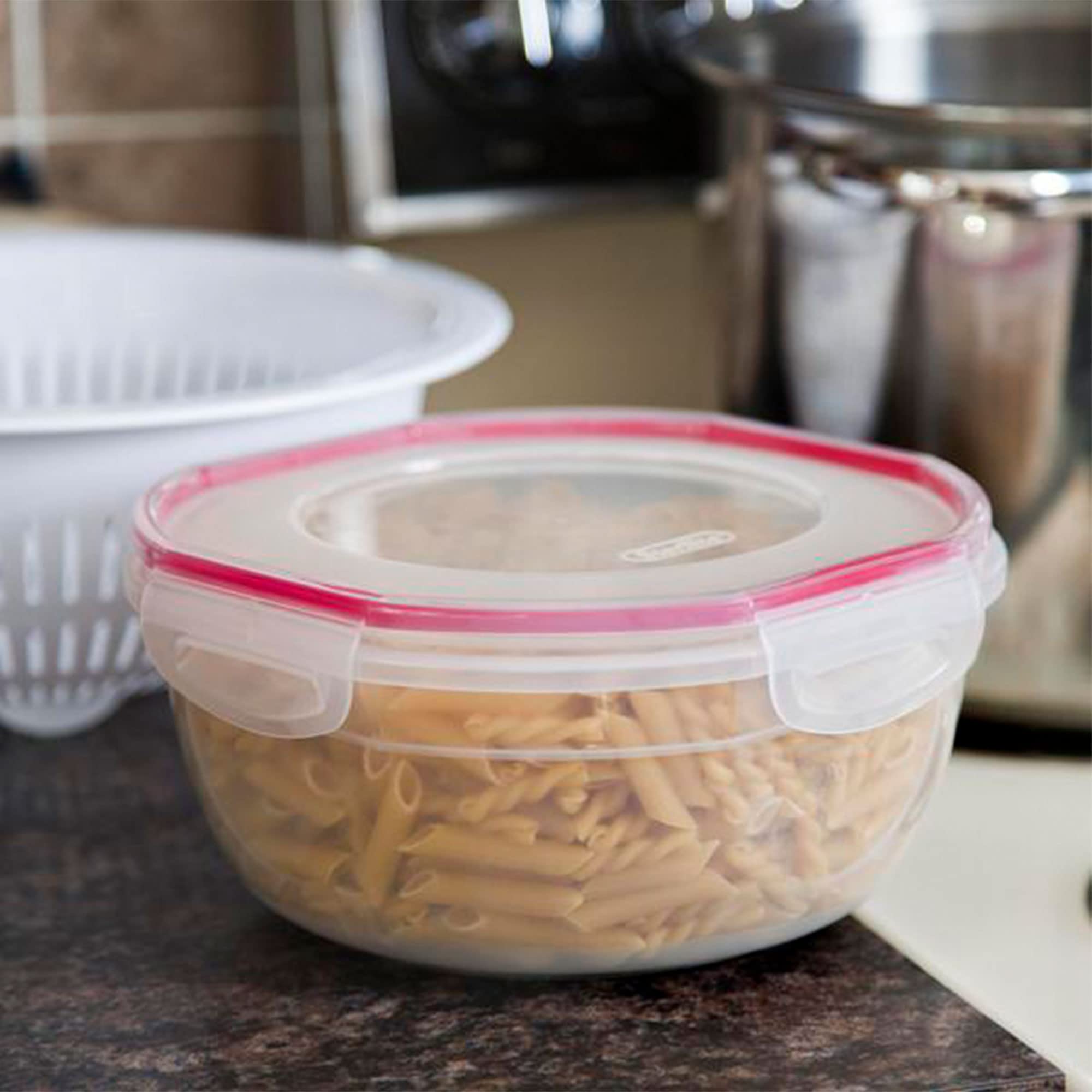 Sterilite Ultra Seal Latching Bowl, 4.7 Quart, Red, Model 254002 - Durable and Convenient Storage Solution