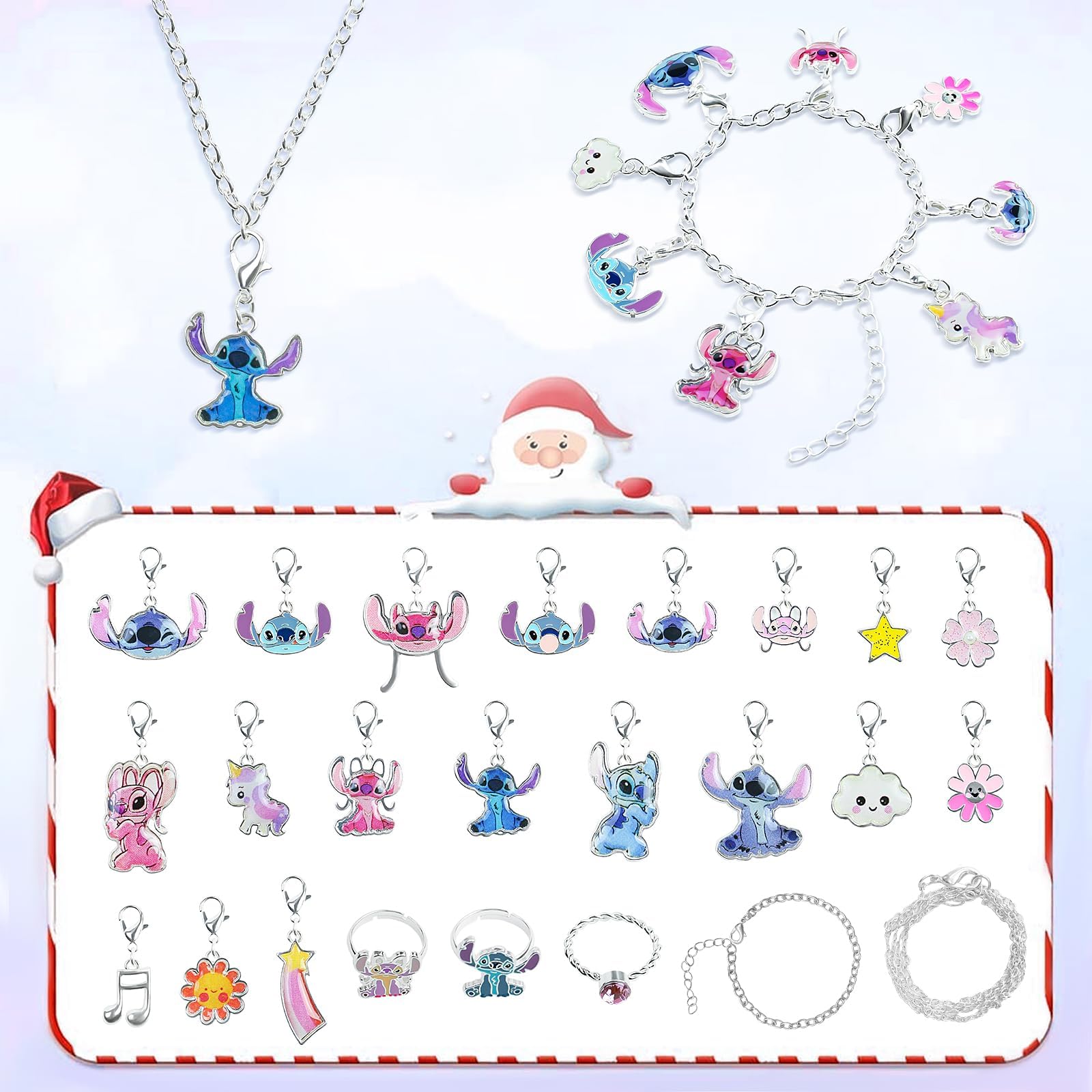 Advent Calendar 2025, Girls Boys 24 Days Christmas Charm Bracelet Countdown Calendar with DIY Fashion Jewelry Making Kit Gift fo
