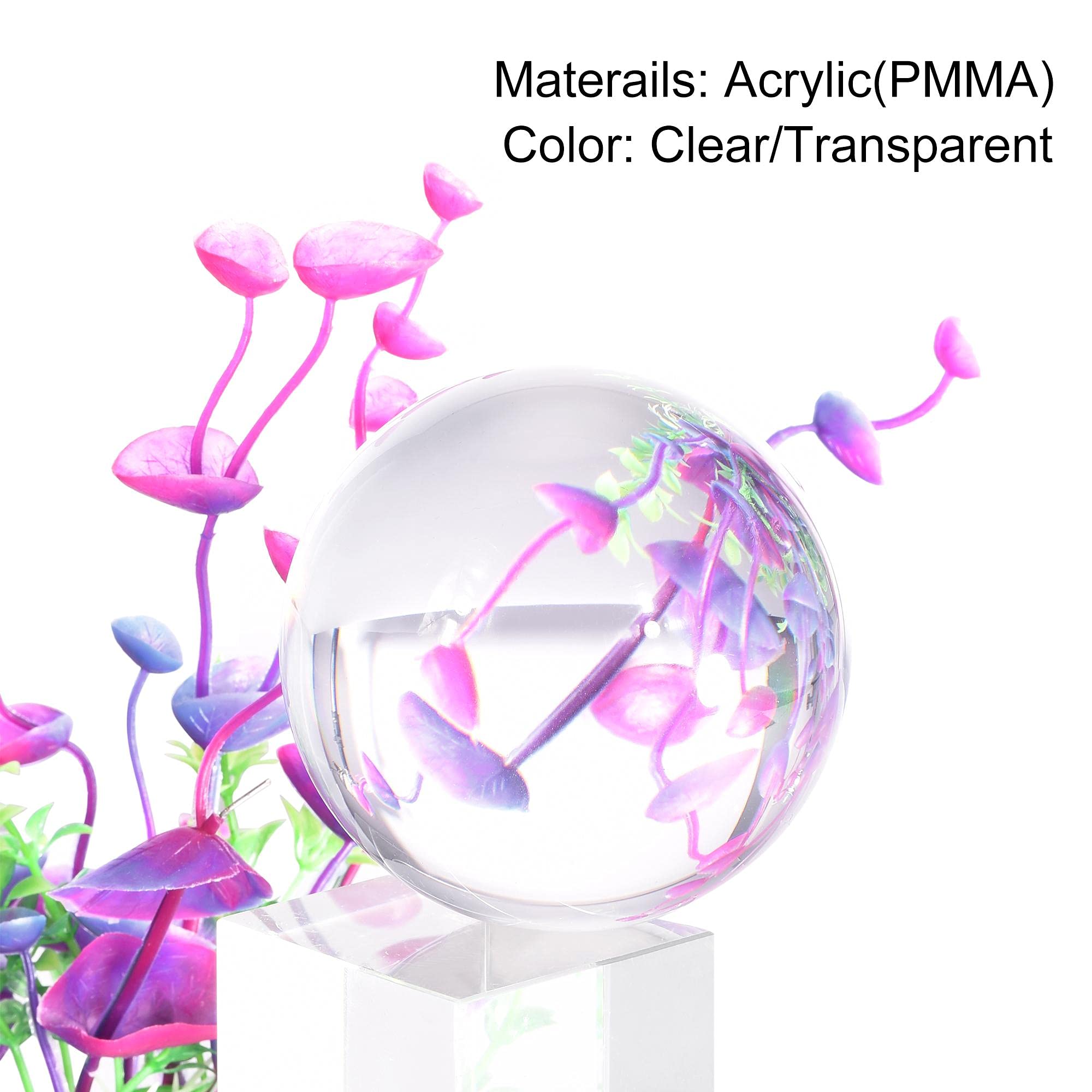 uxcell Acrylic Clear Contact Juggling Ball 2 Inch - 50mm with Ball Bag