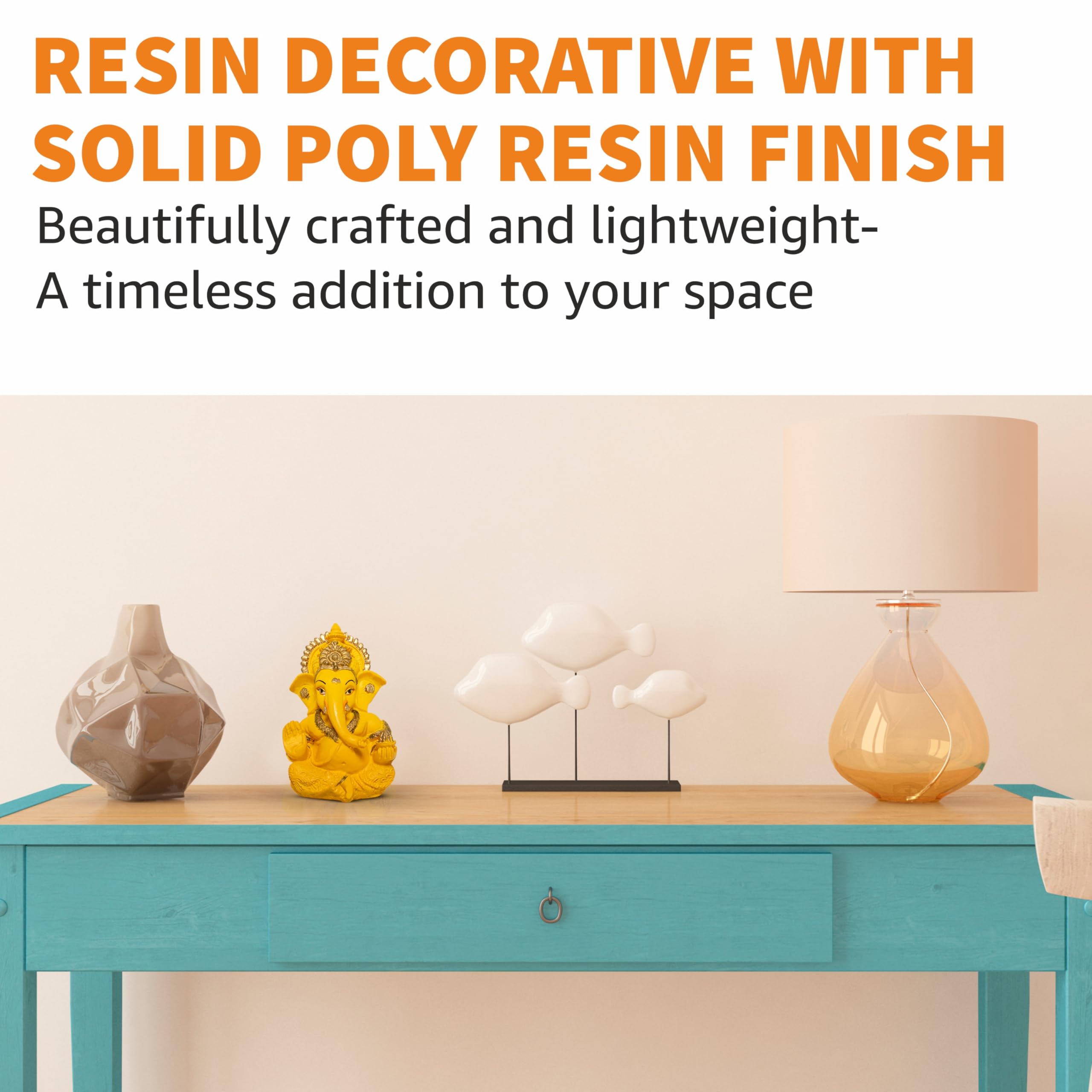 Homfil Ganesh Idol Car Dashboard Ganpati Idol Home Decor Resin Material Home Gift Office Desk Puja Room Ganpati Murti Car Dashbo