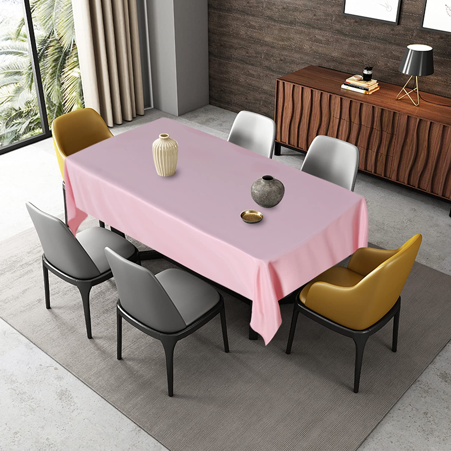 Fitable Rectangle Tablecloth 60X102 Inch Tablecloth Stain And Wrinkle Resistant Washable Polyester Table Cloth, Decorative Fabri