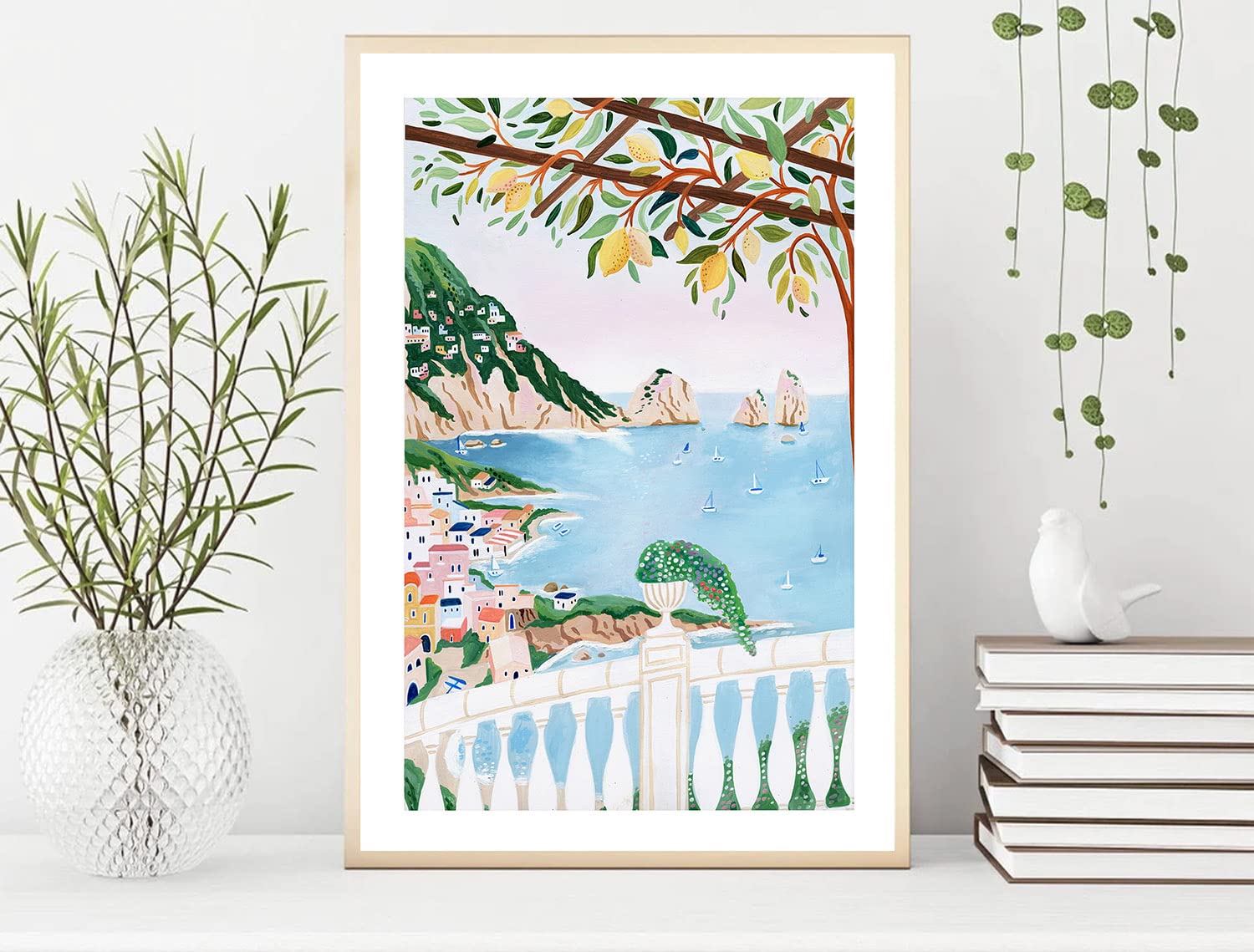 Capri Art Print, Italy Art Print, Amalfi Coast, Travel Gift, Travel Poster, Italian Coast, Housewarming, Wedding Gift (Unframed)