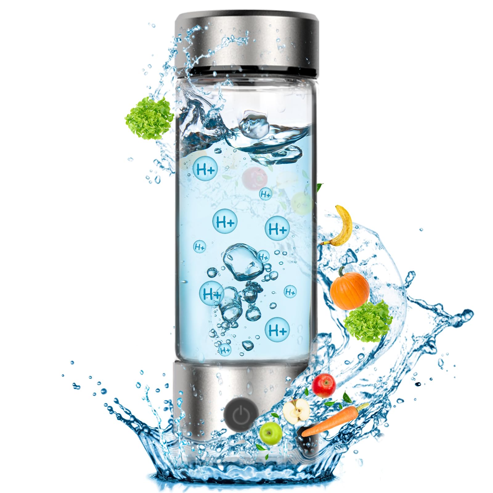 Hydrogen Water Bottle Generator, Portable Rechargeable Aquahealth Hydrogen Water, Hydrogen Water Ionizer Machine, With Spe/Pem T