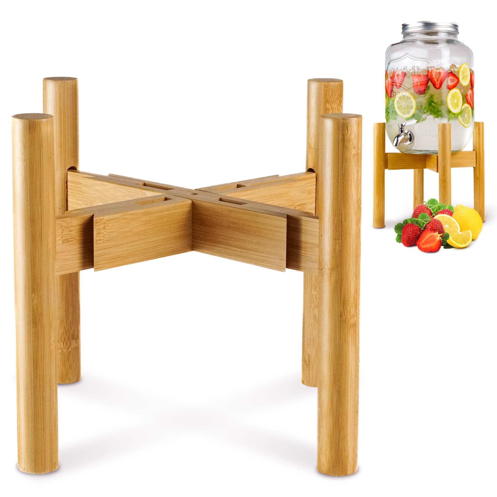 Modern Innovations Adjustable Water Dispenser Stand For 5 Gallon Bottle (8-10 Inch Fit) Beverage Jug Or Stainless Steel Drink Di