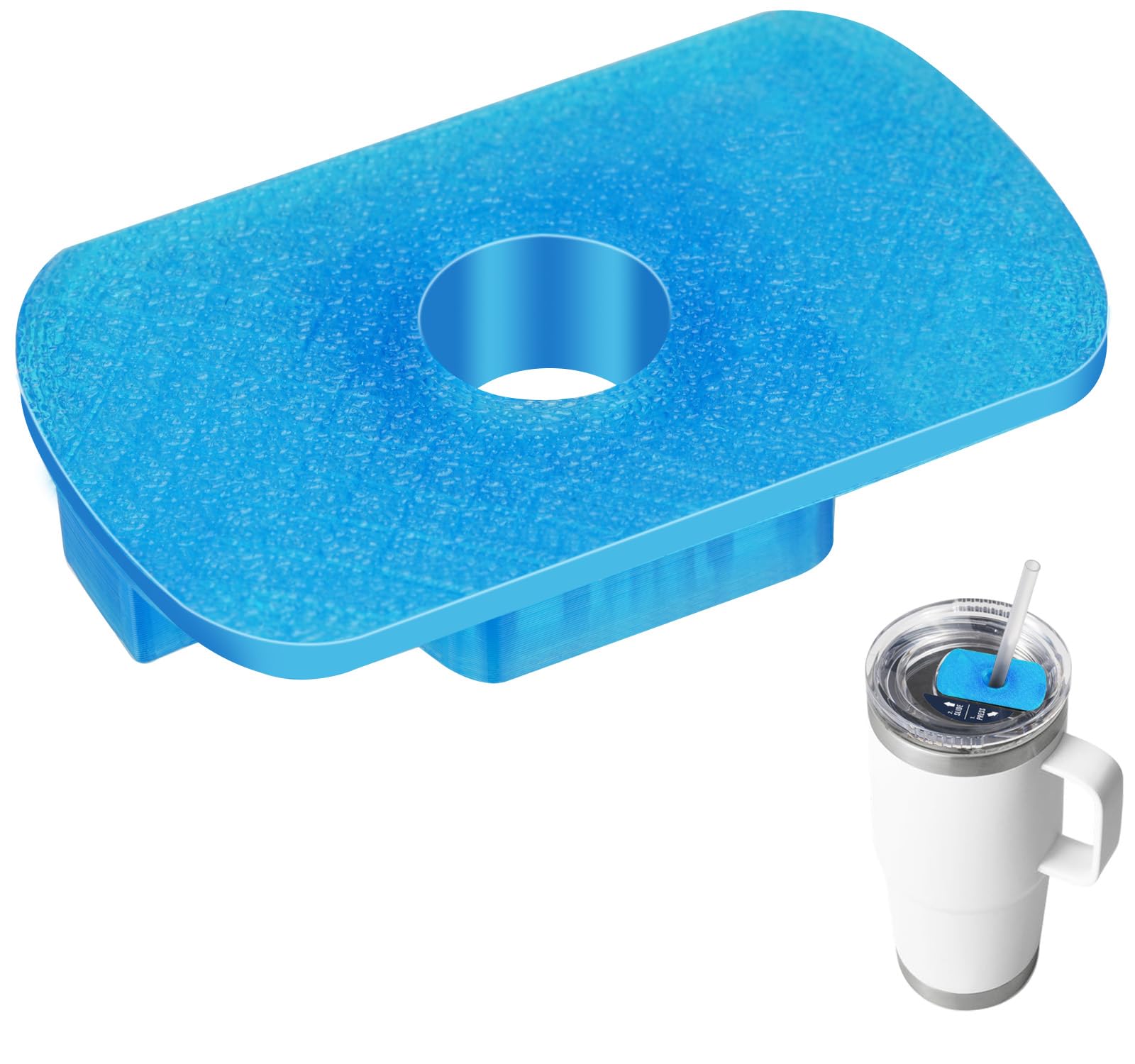 MOTAIN Straw Lid Attachment Compatible With Yeti Tumber Magslider/Stronghold Lid,Straw Cover Accessories For 20/30 Oz Tumber(Blu