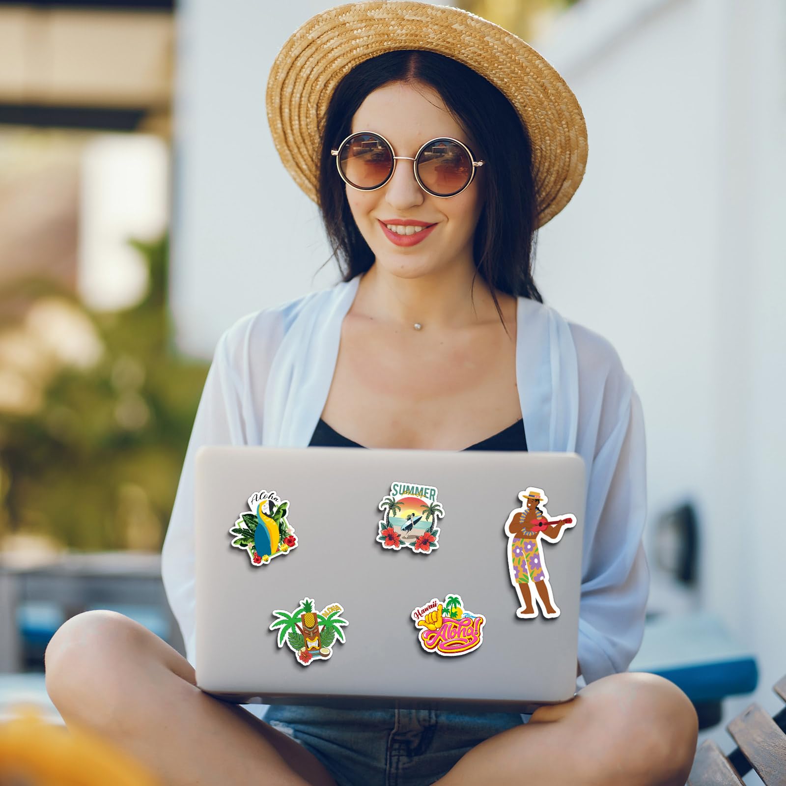 Konohan 30 Pcs Hawaii Souvenirs Gifts Hawaii Magnet for Refrigerator City Magnetic Refrigerator Stickers for Home Decoration