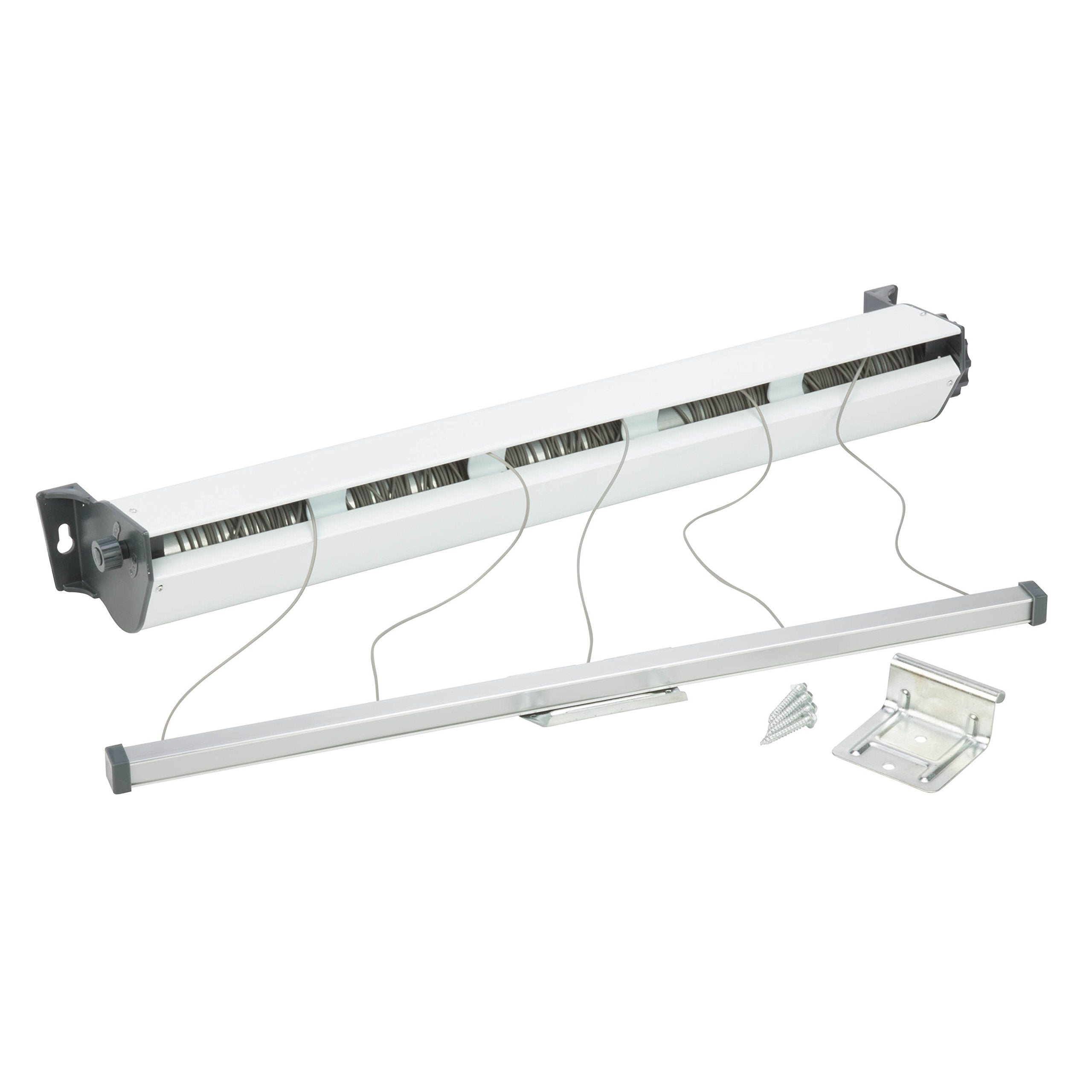 Honey Can Do,Alloy Steel 5-Line Retractable Outdoor Clothesline Dry-03113 White, 37.01'' X 7.48'' X 5.98''