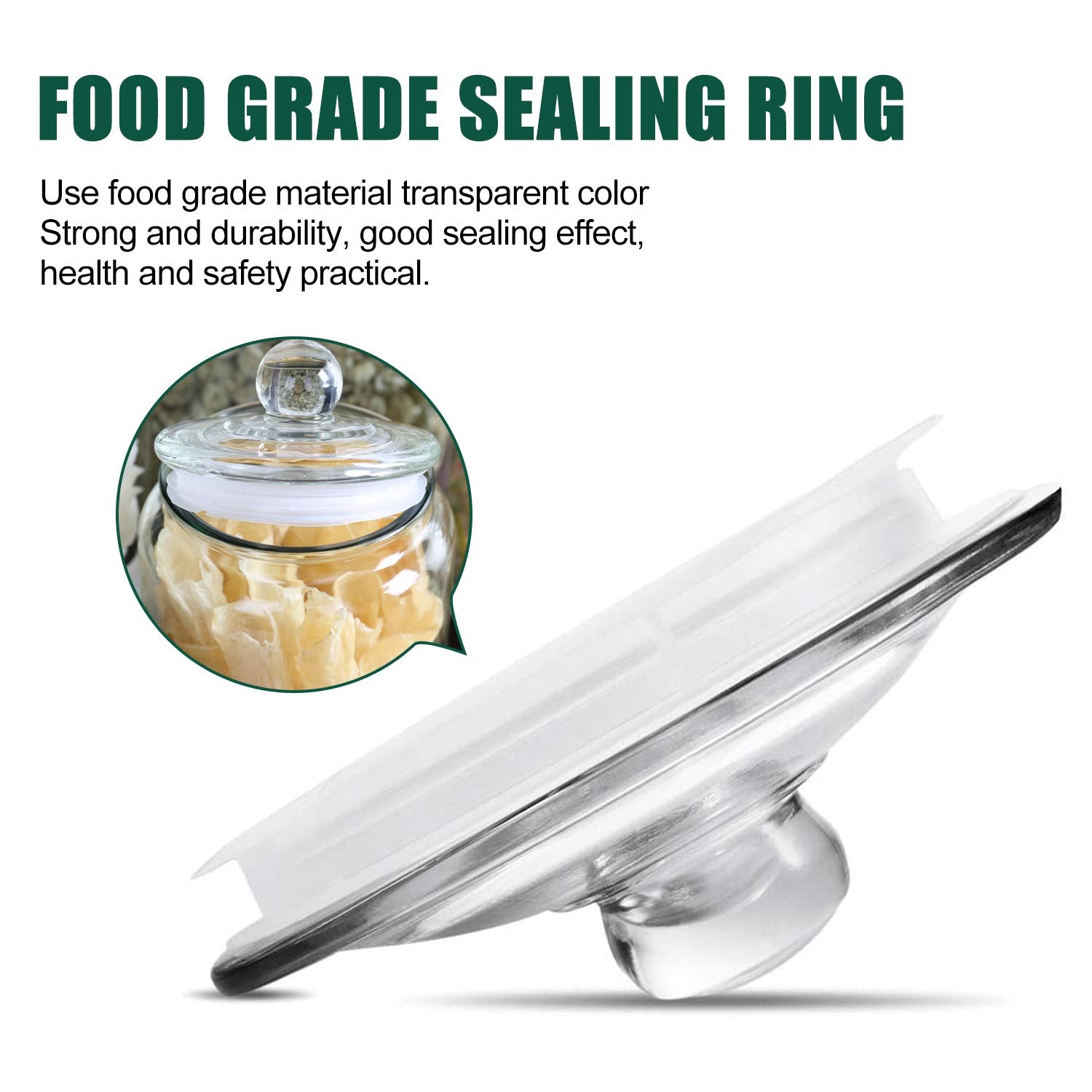 Glass Jars 64 Oz,Candy Jar With Lid For Household,Food Grade Clear Jars (3 Pack)