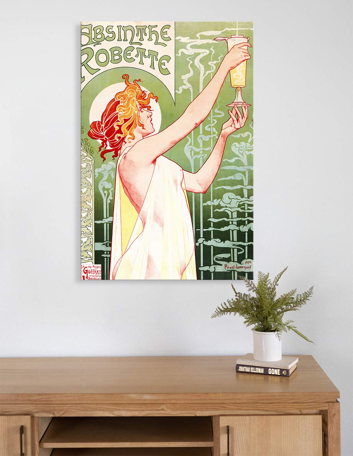 Canvas Print Wall Art - Classic Advertisement Poster Absinthe Robette By Henri Privat-Livemont - 24X36 Inches