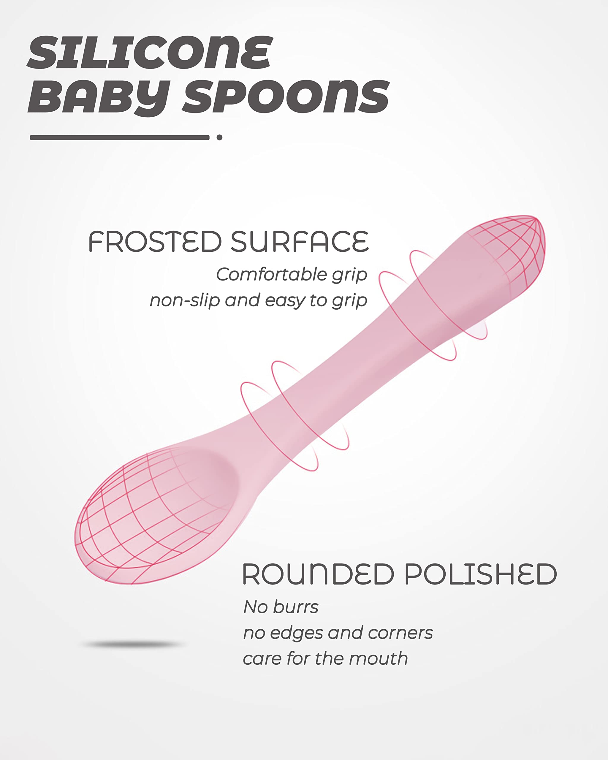 10 Pcs Silicone Baby Spoons And Baby Forks, Chewable Baby Utensils For Self-Feeding, Silicone Baby Utensils, Kids Utensils For O