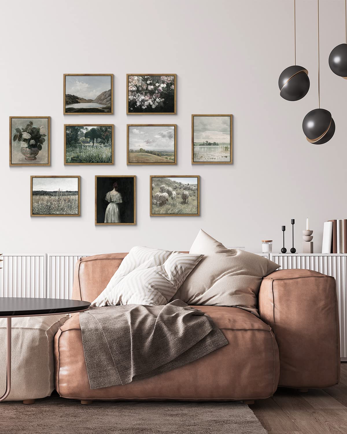 InSimSea Framed Canvas Prints Wall Art Home Decor Classical Danish Landscape Painting by Vilhelm Groth Rustic Wall Decor for Bedroom Bathroom  Farmhouse Decor 8x10in