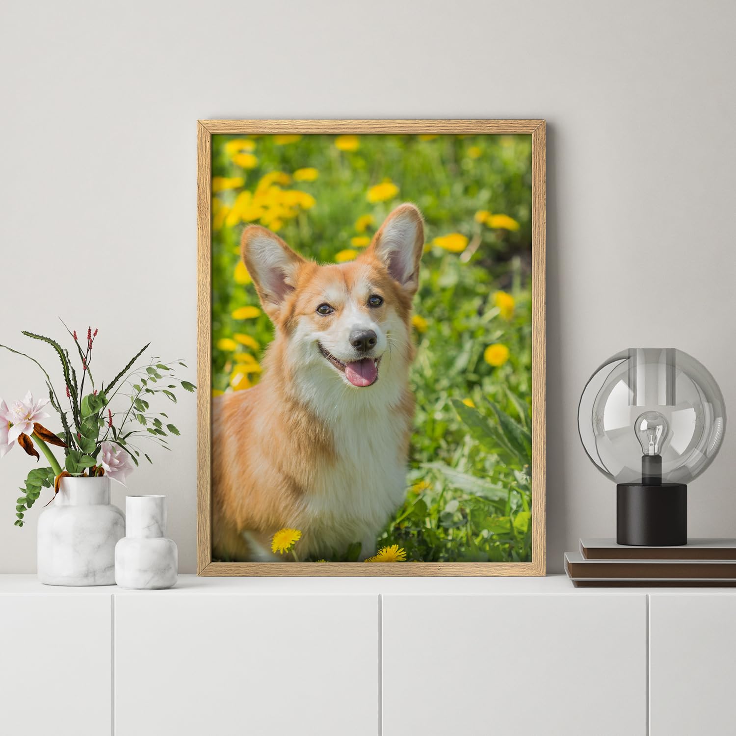 Nwt Custom Framed Poster Prints With Your Any Photos, Personalized Canvas Pictures For Wall To Print Framed - 11''X14'' Natural