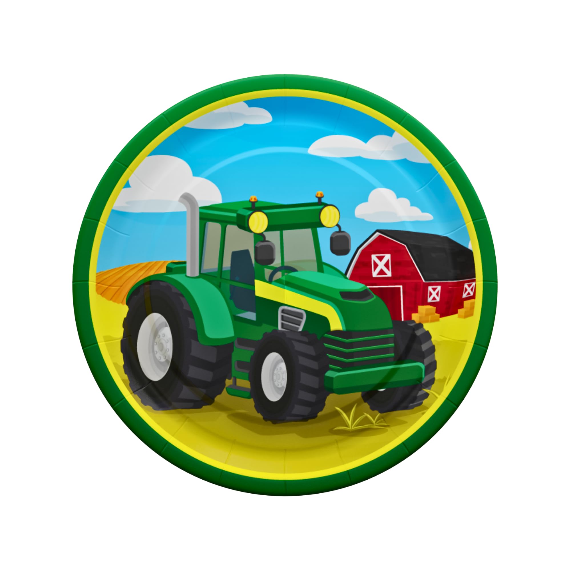 Tractor Standard Party Supplies Pack (109 Pieces for 20 Guests) - Tractor Birthday Party Supplies  Tractor Plates and Napkin  Tractor Decorations  Farm Animal Party  Baby Shower  Blue Orchards