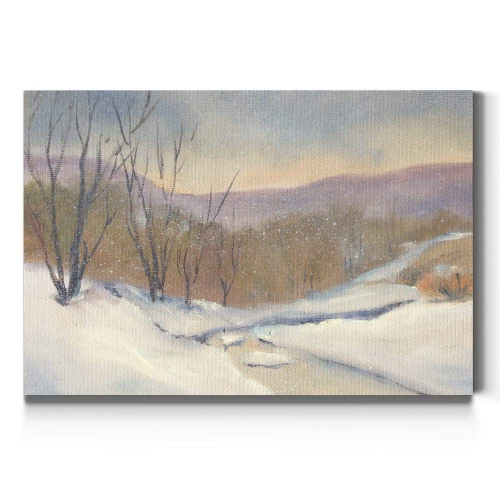 Renditions Gallery Canvas Nature Wall Art Paintings & Prints Decorations Serene Evening Snowfall Rustic Abstract Wall Hanging Ar